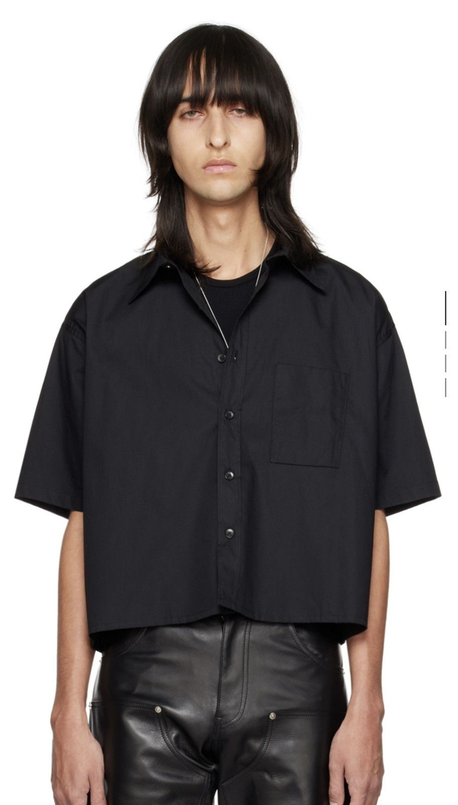CARSON WACH Carson Wach Boxy Cropped Fit Black S1 Work Shirt Size US M / EU 48-50 / 2 - 5 Thumbnail
