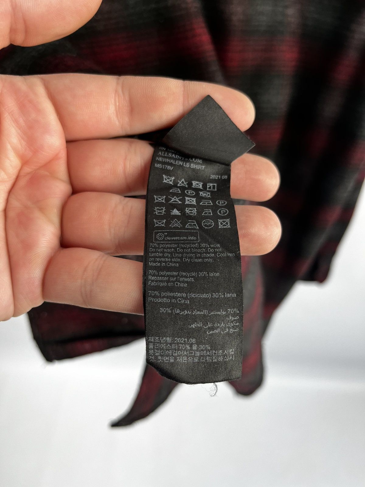 Allsaints ALLSAINTS Newhalen Yarn Dyed Check Relaxed Fit Button Down Size US M / EU 48-50 / 2 - 13 Thumbnail