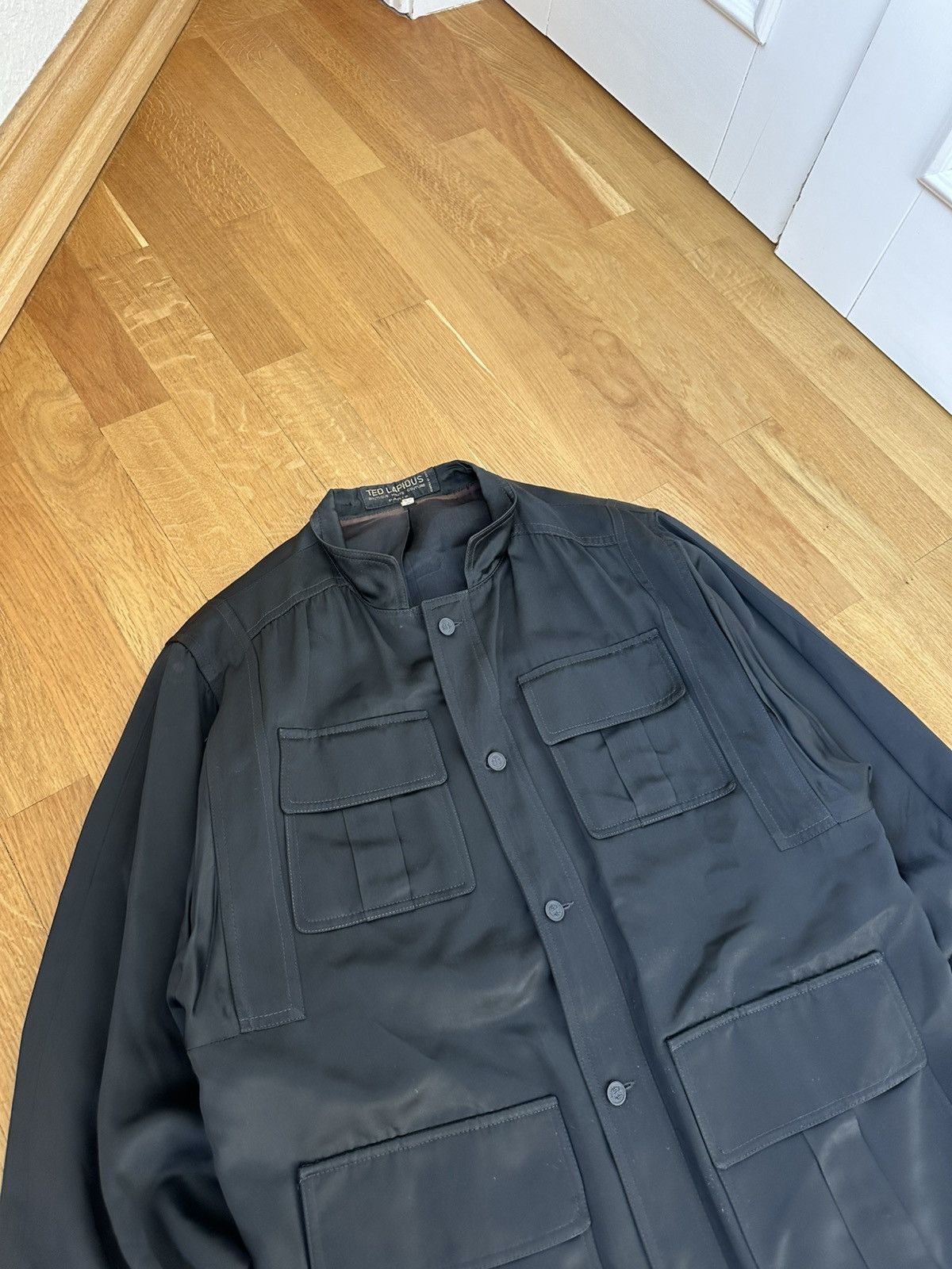 TED LAPIDUS Rare Ted Lapidus Button Light Jacket Multipocket Black Size US L / EU 52-54 / 3 - 5 Thumbnail