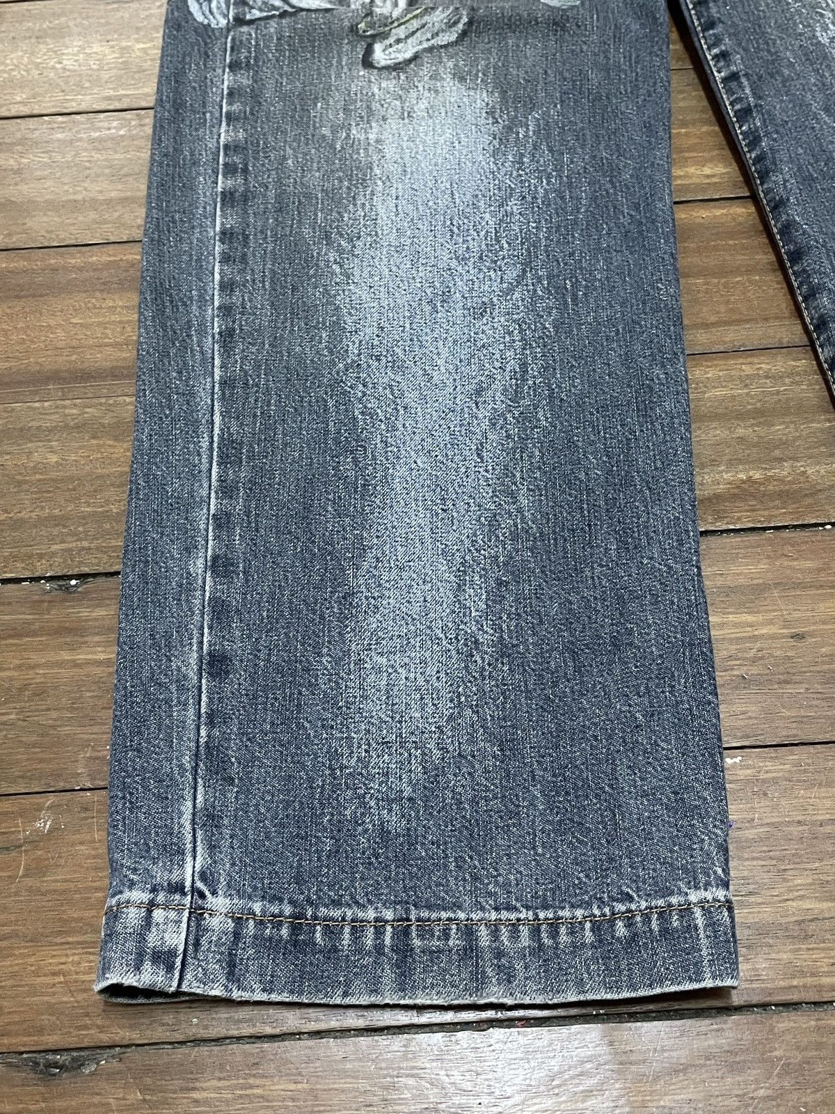 Vale Very Rare Vintage Brand Vale Hand Printed Baggy Jeans 2000s Size US 26 / EU 42 - 5 Thumbnail