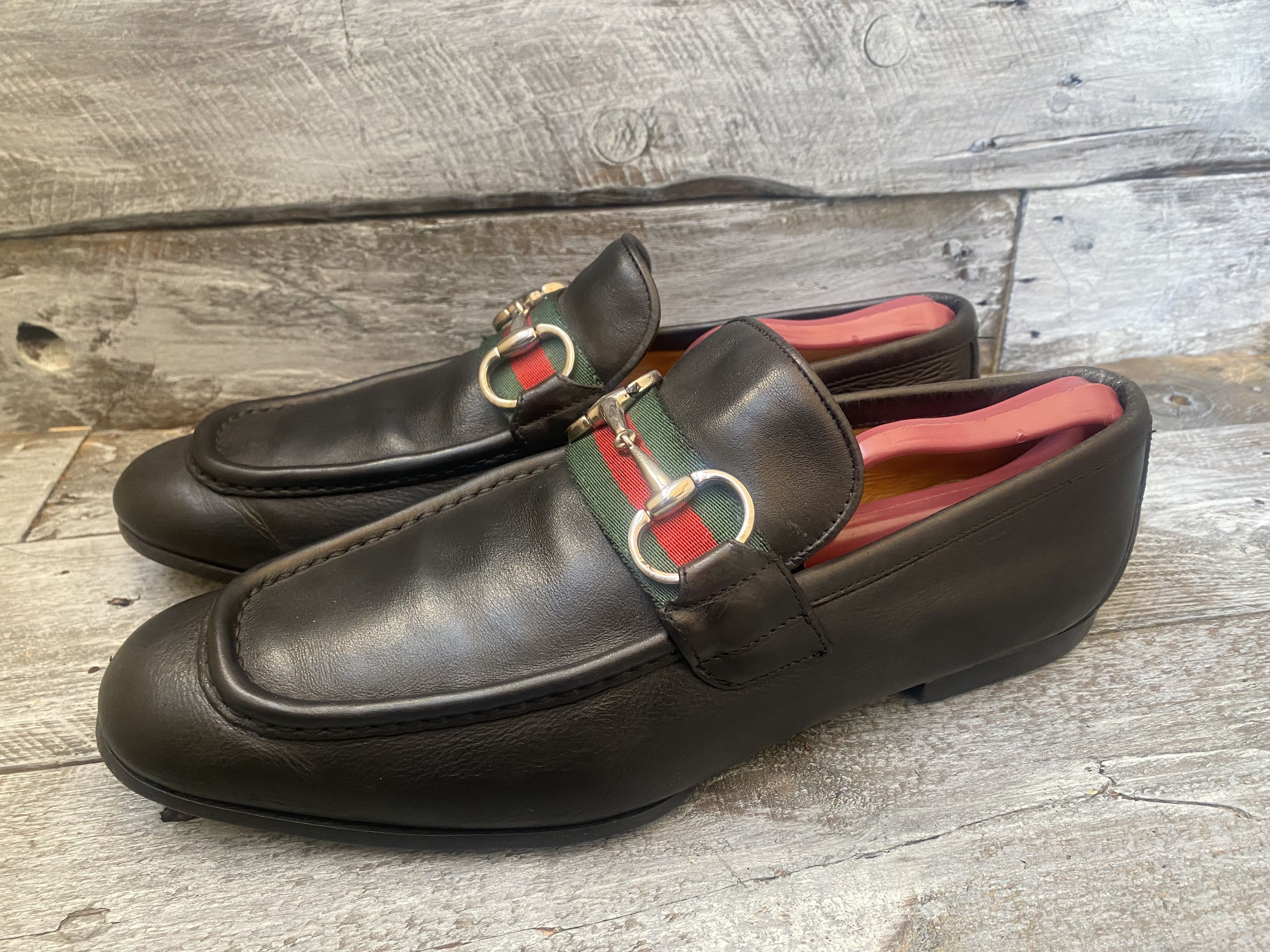 Designer × Gucci Gucci horsebit playboy three stripe jordan loafers sz 40E Size US 7 / EU 40 - 5 Thumbnail
