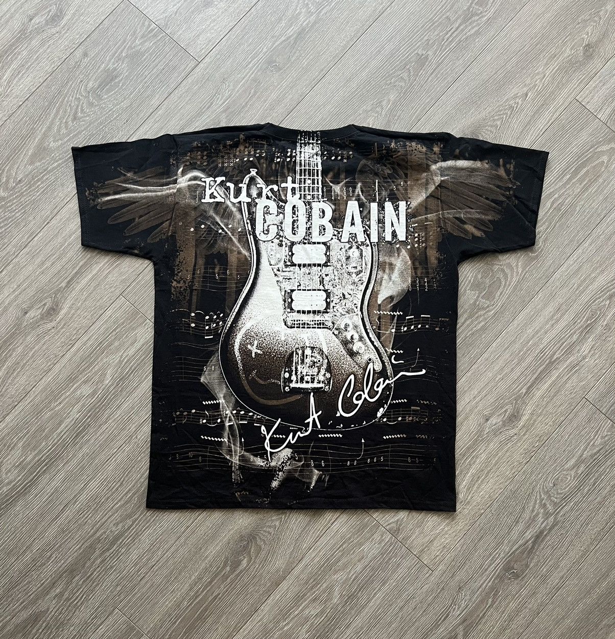 Band Tees × Nirvana 💥💥 Kurt Cobain Nirvana Band Tee Over Print Size US L / EU 52-54 / 3 - 15 Thumbnail