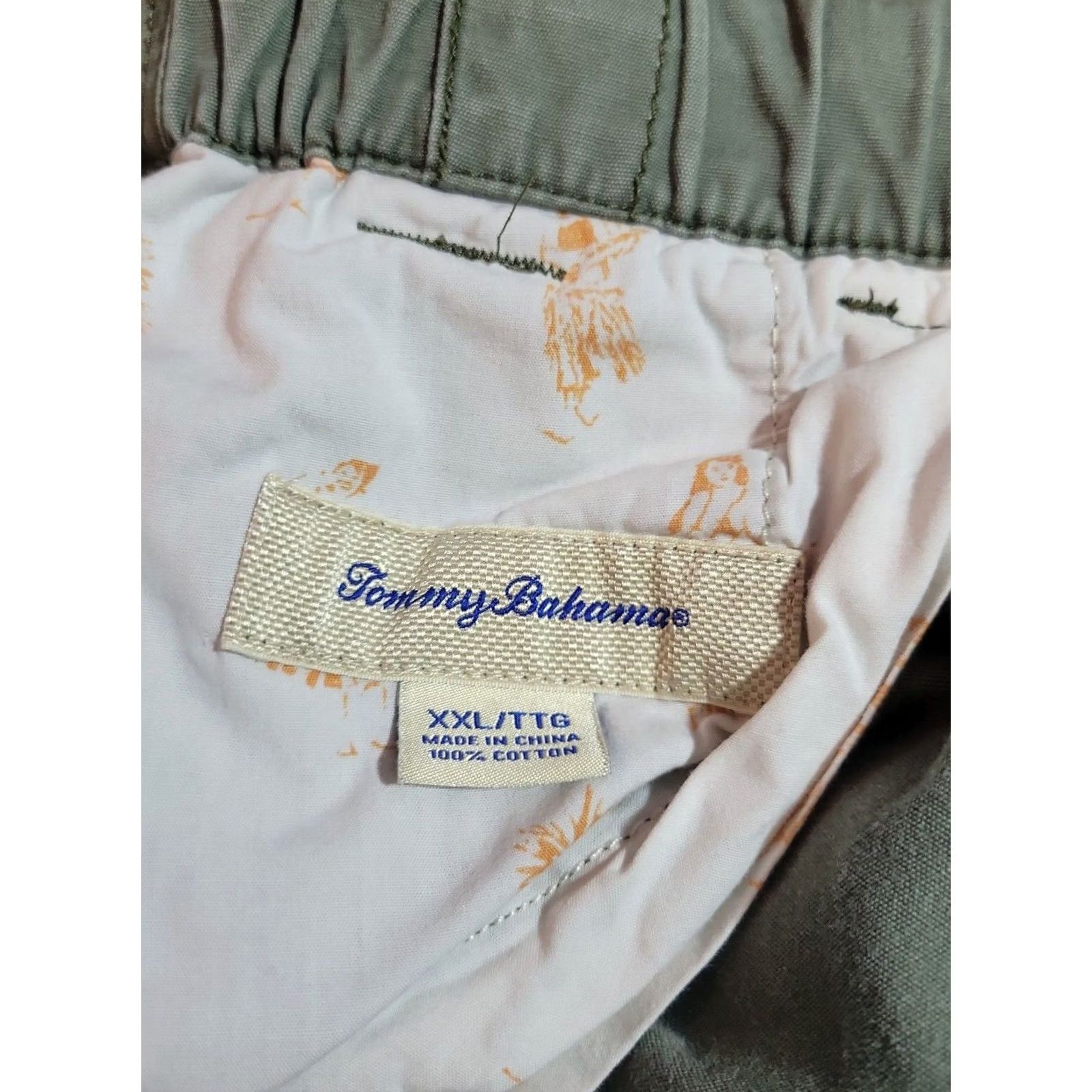 Tommy Bahama Tommy Bahama Shorts Mens Size 2XL Green Chino Cargo Pocket Drawstring Stretch Size US 39 - 3 Thumbnail