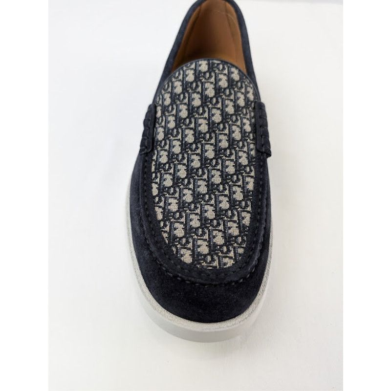 Dior o1rshd1 Granville Clean Smooth Loafer Boots in Blue / Beige Size US 10 / EU 43 - 15 Thumbnail