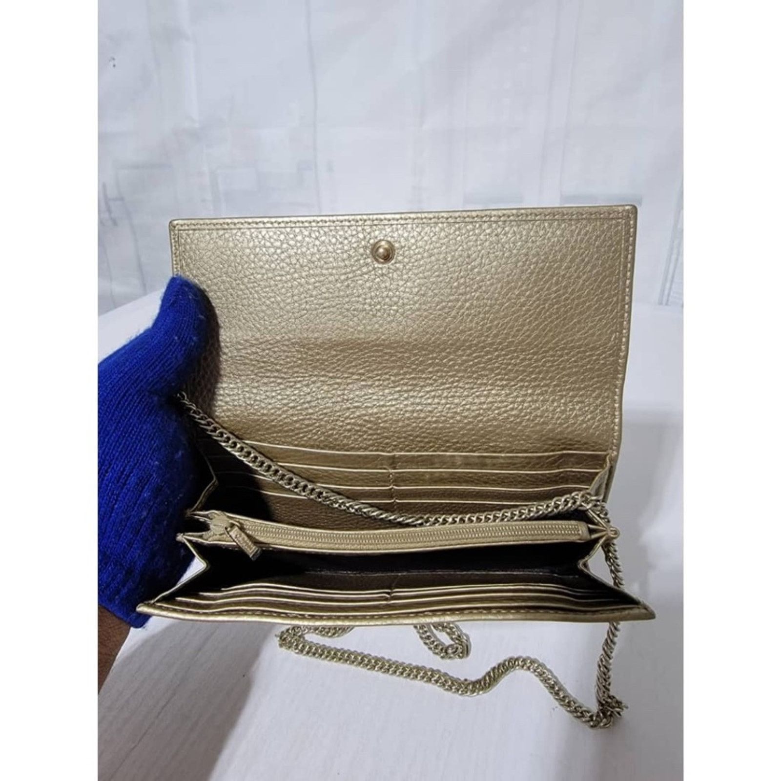 Gucci Authentic Gucci Lovely Heart Wallet Gold Size ONE SIZE - 13 Thumbnail