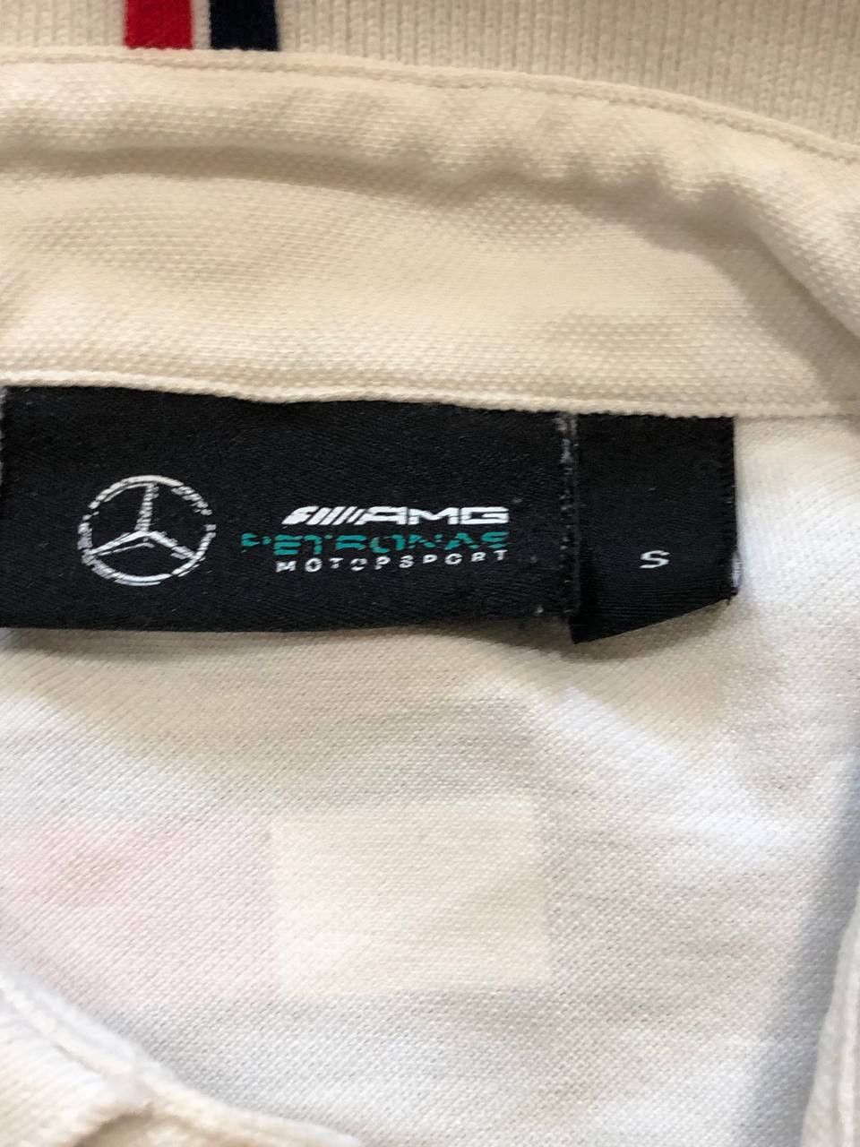 Mercedes-Benz White Polo Y2K Print Mercedes-Benz MOTOSPORT Size US S / EU 44-46 / 1 - 8 Thumbnail