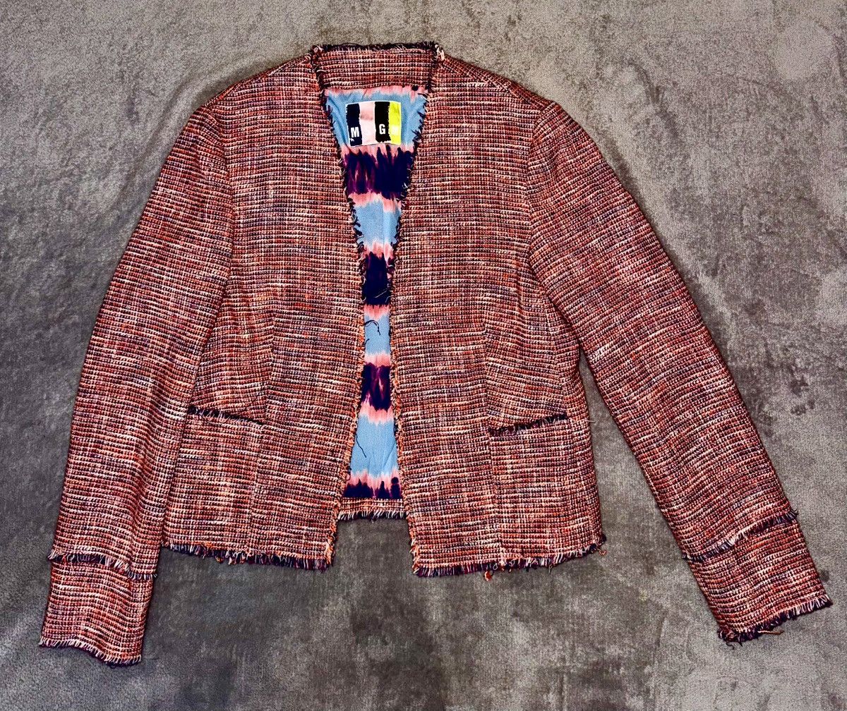 MSGM MSGM Tweed Jacket Size 40 Cropped Frayed Edge Designer Blaze Size S / US 4 / IT 40 - 1 Thumbnail