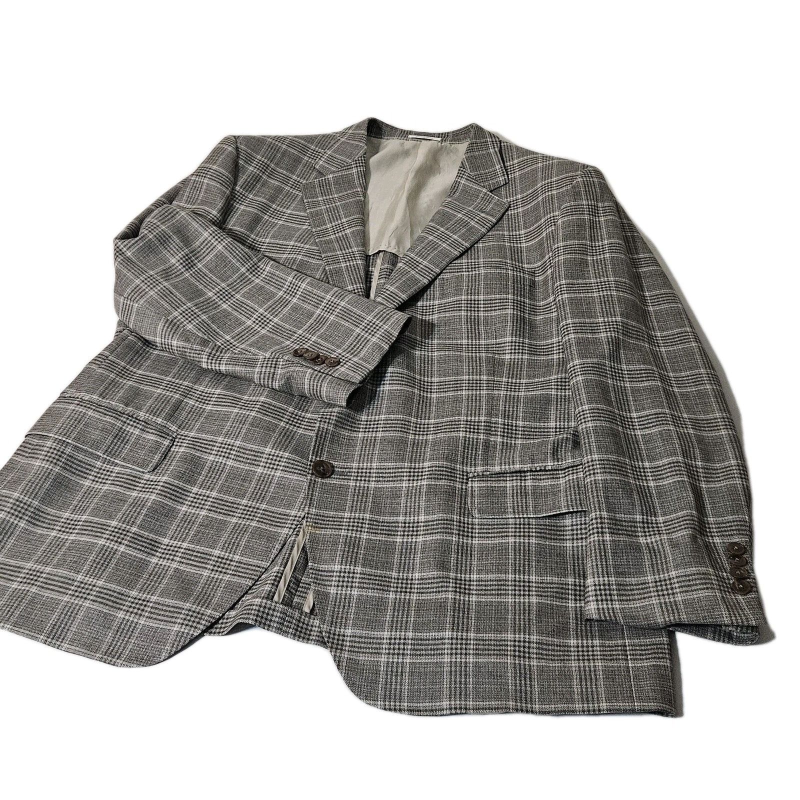 Peter Millar Peter Millar Sport Coat Mens 48R Plaid Wool Modern Blazer Size US M / EU 48-50 / 2 - 2 Thumbnail