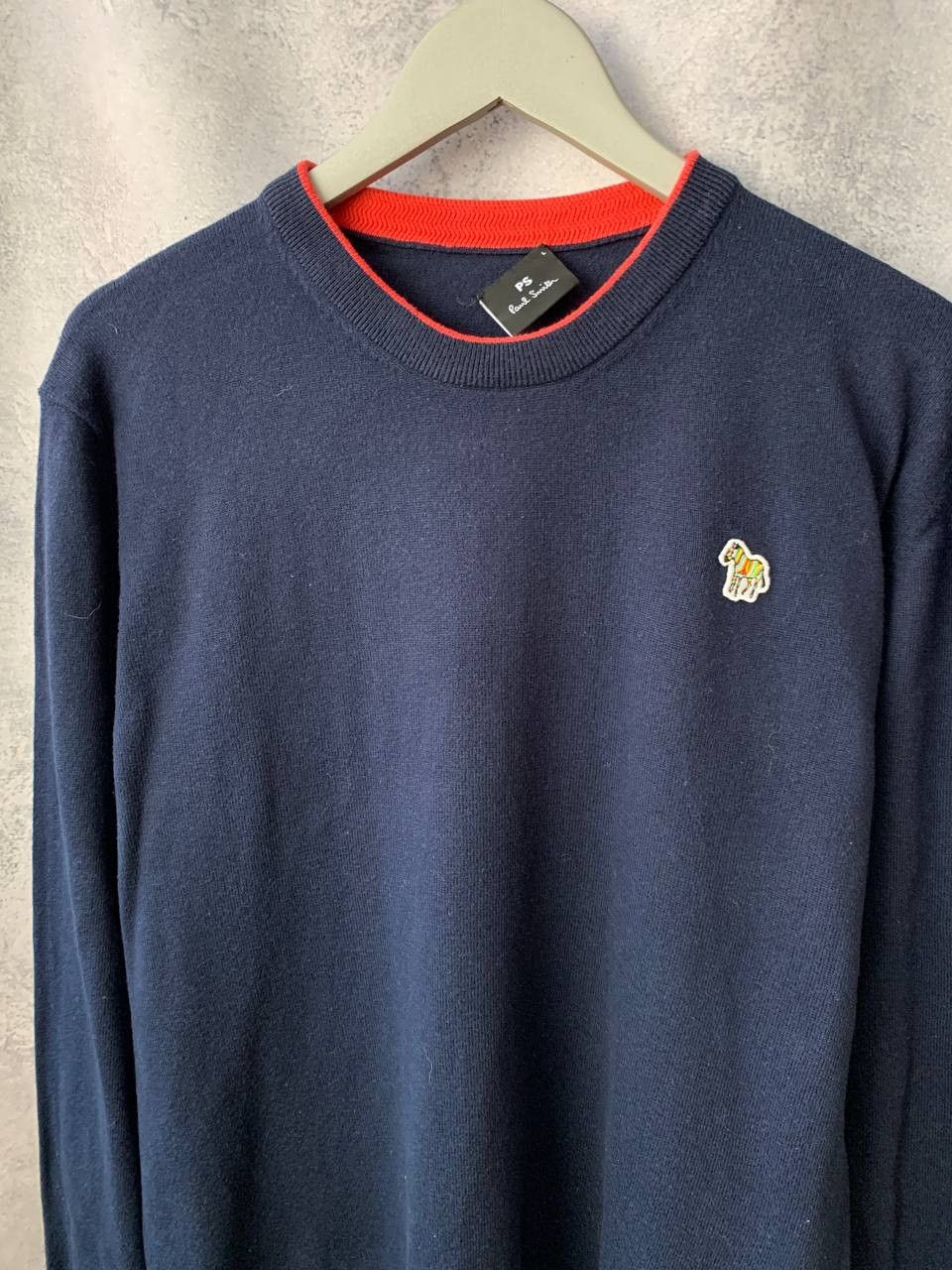 Paul Smith Paul Smith Zebra Sweater Navy Cotton Crew Neck Sweatshirt Size US L / EU 52-54 / 3 - 4 Thumbnail