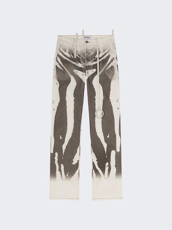 The Attico o1mle0526 Long Pants in Gray/White Size 26" / US 2 / IT 38 - 1 Thumbnail