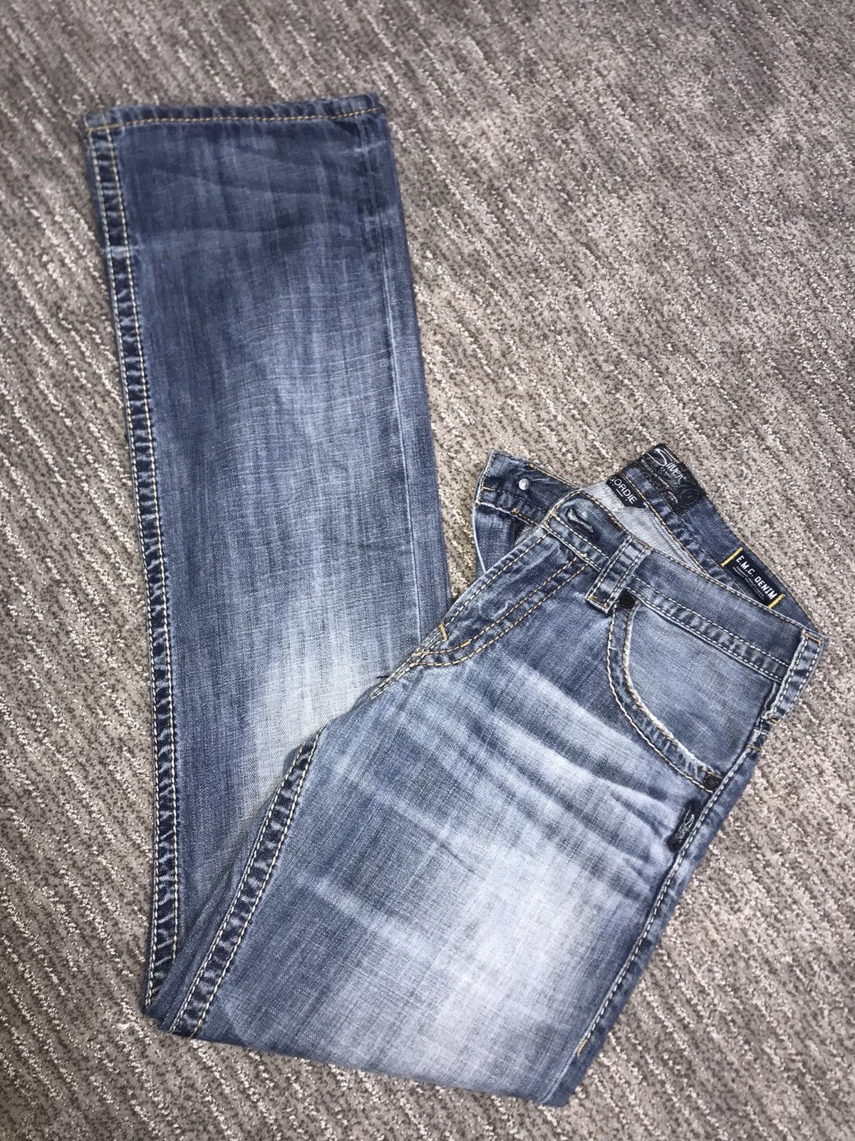 Vintage VERY RARE VINTAGE 90s SILVER JEANS Size US 30 / EU 46 - 1 Thumbnail