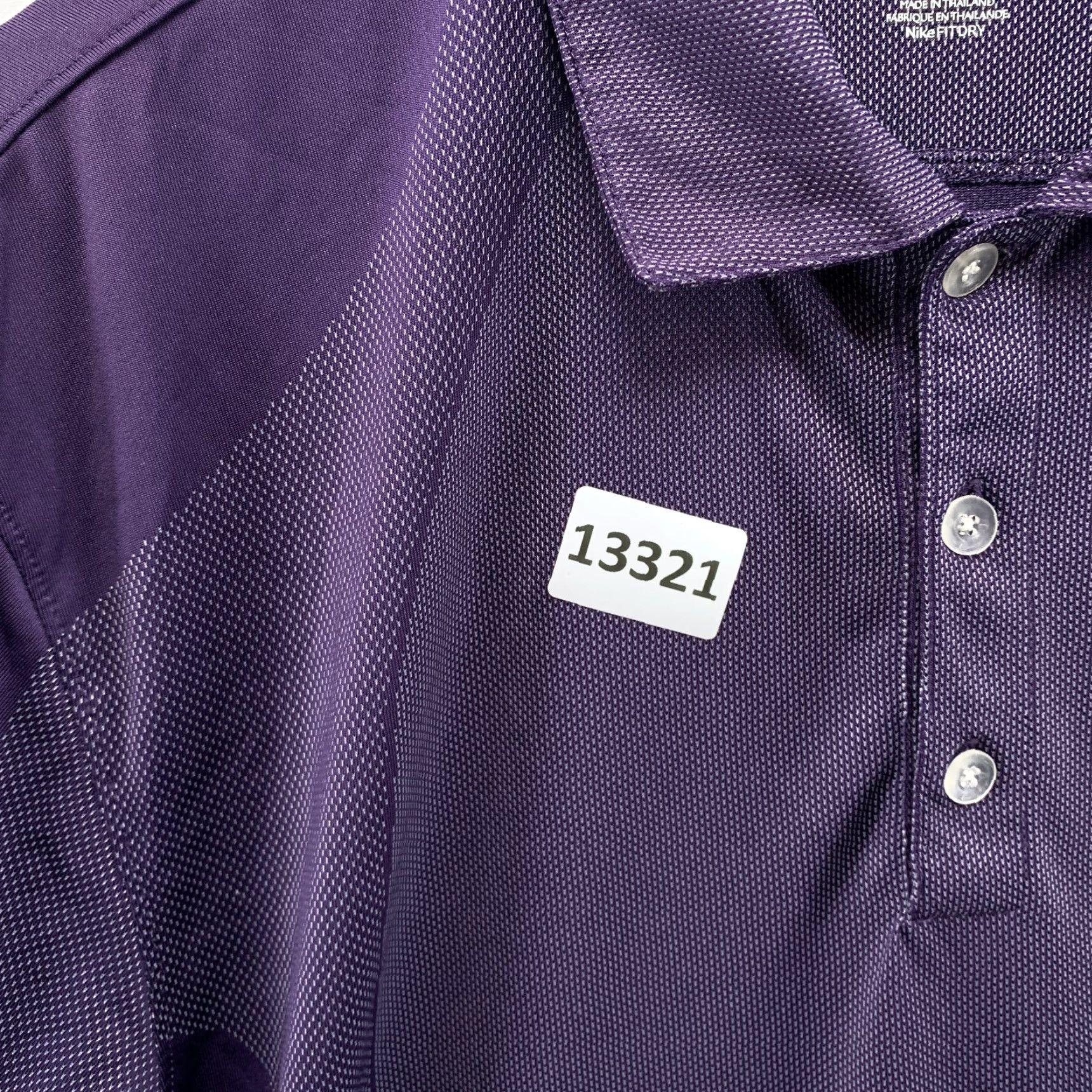Nike Nike Dri-Fit Golf Polo Shirt Men Large Purple White Dots Orange Tree Short Sleeve Size US L / EU 52-54 / 3 - 7 Thumbnail