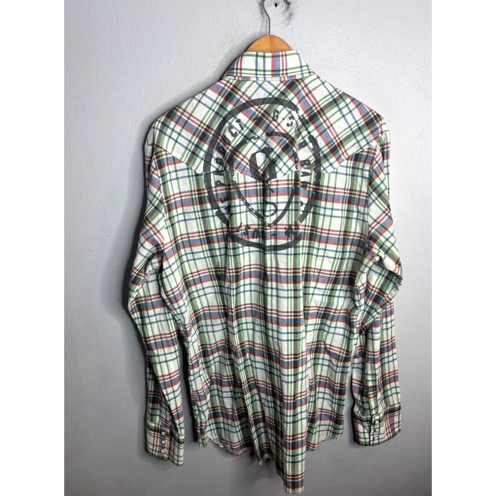 G-Star G-Star Shirt Size 2XL Western Sawtooth Cowboy Pearl Snap Cotton Multicolor Size US XXL / EU 58 / 5 - 5 Thumbnail