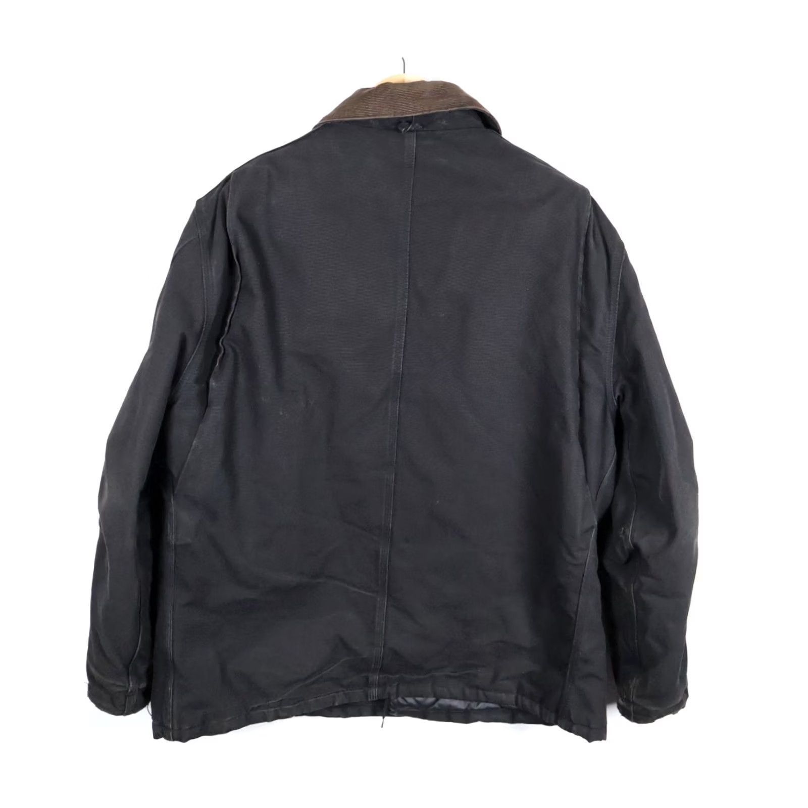 Carhartt VINTAGE Carhartt C26 Jacket Mens XL Black Duck Canvas Corduroy Collar Quilted Lined 90s Grunge Retro Bomber Jacket Full Zip Pockets Workwear Casual Size US XL / EU 56 / 4 - 2 Thumbnail