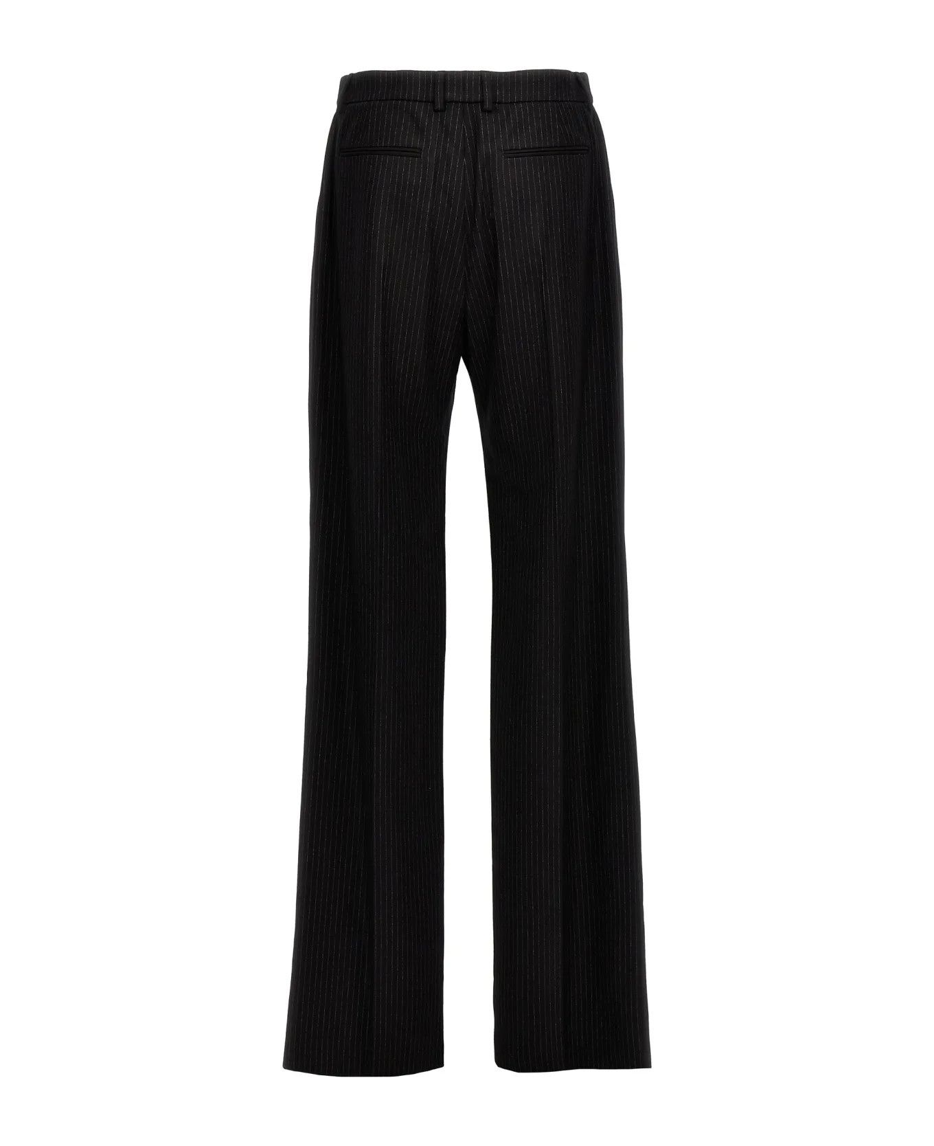 Saint Laurent Paris oc11z1225 759986 Flared Pants in Striped Wool Flannel Size US 34 / EU 50 - 3 Thumbnail