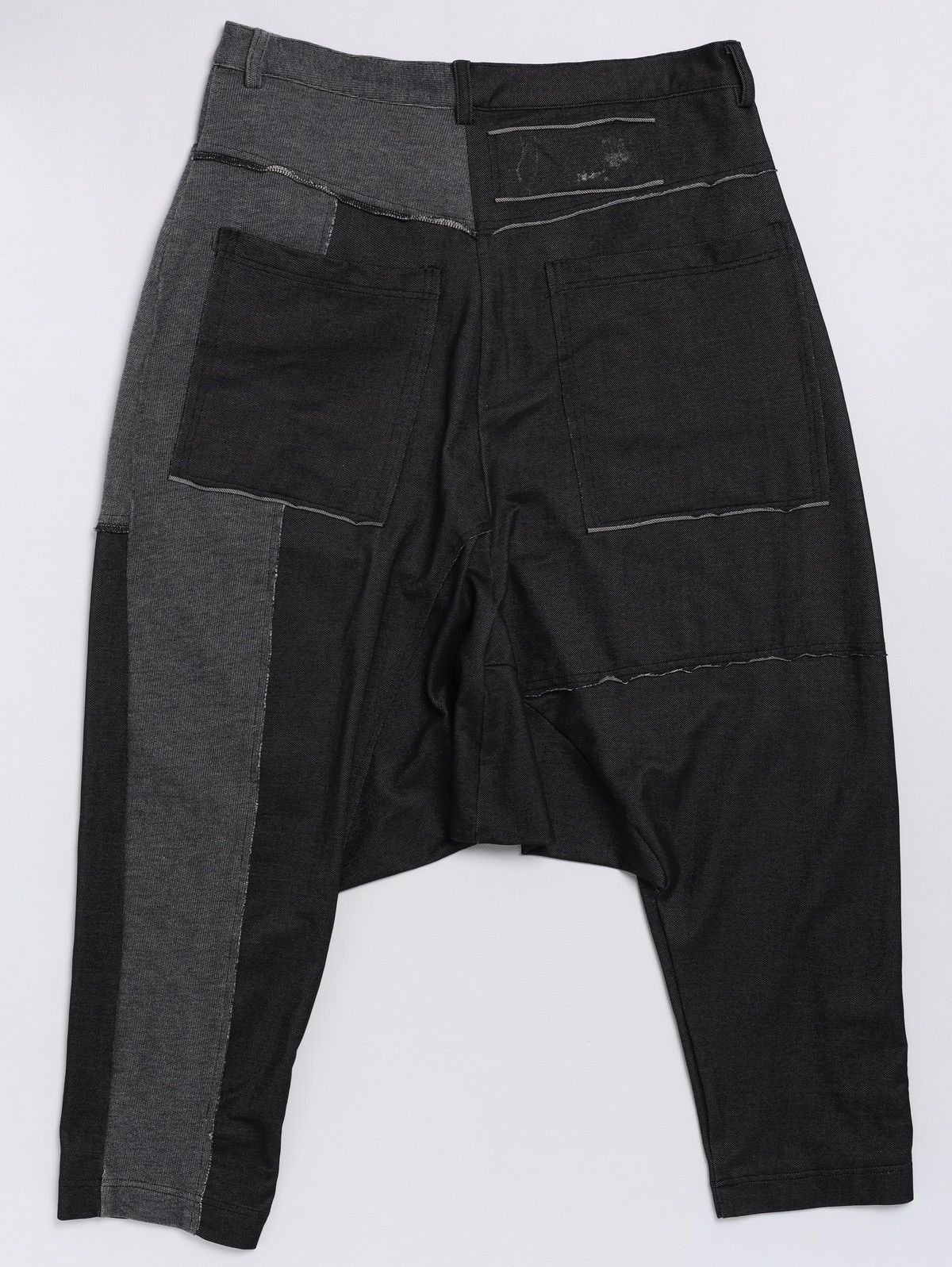 Rundholz Rundholz Wide Leg Japan Pants Trousers Grey Patchwork Size 28" / US 6 / IT 42 - 2 Thumbnail