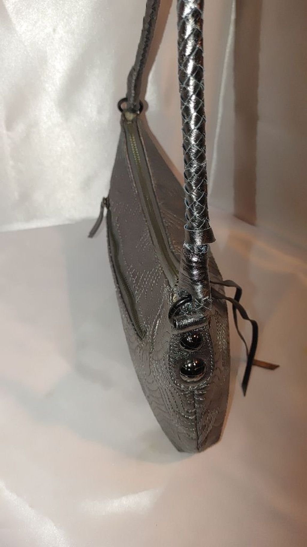 Elliott Elliott Lucca Metallic Silver Hobo Bag Size ONE SIZE - 4 Thumbnail