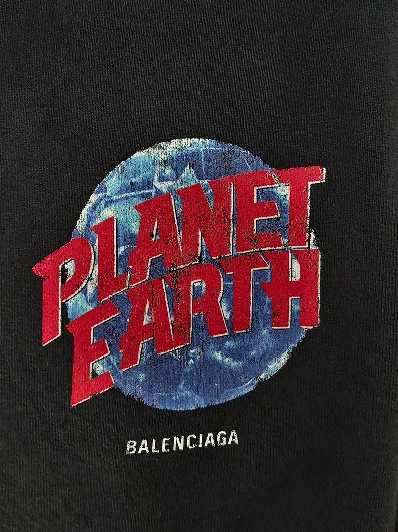 Balenciaga Balenciaga size S Earth Earth Baggy Made Old Alphabet Print Size US 26 / EU 42 - 4 Thumbnail