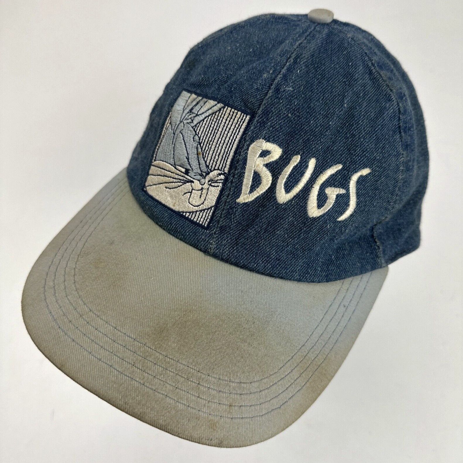 Vintage Bugs Bunny Vintage Looney Tunes Denim Ball Cap Hat Fitted ...