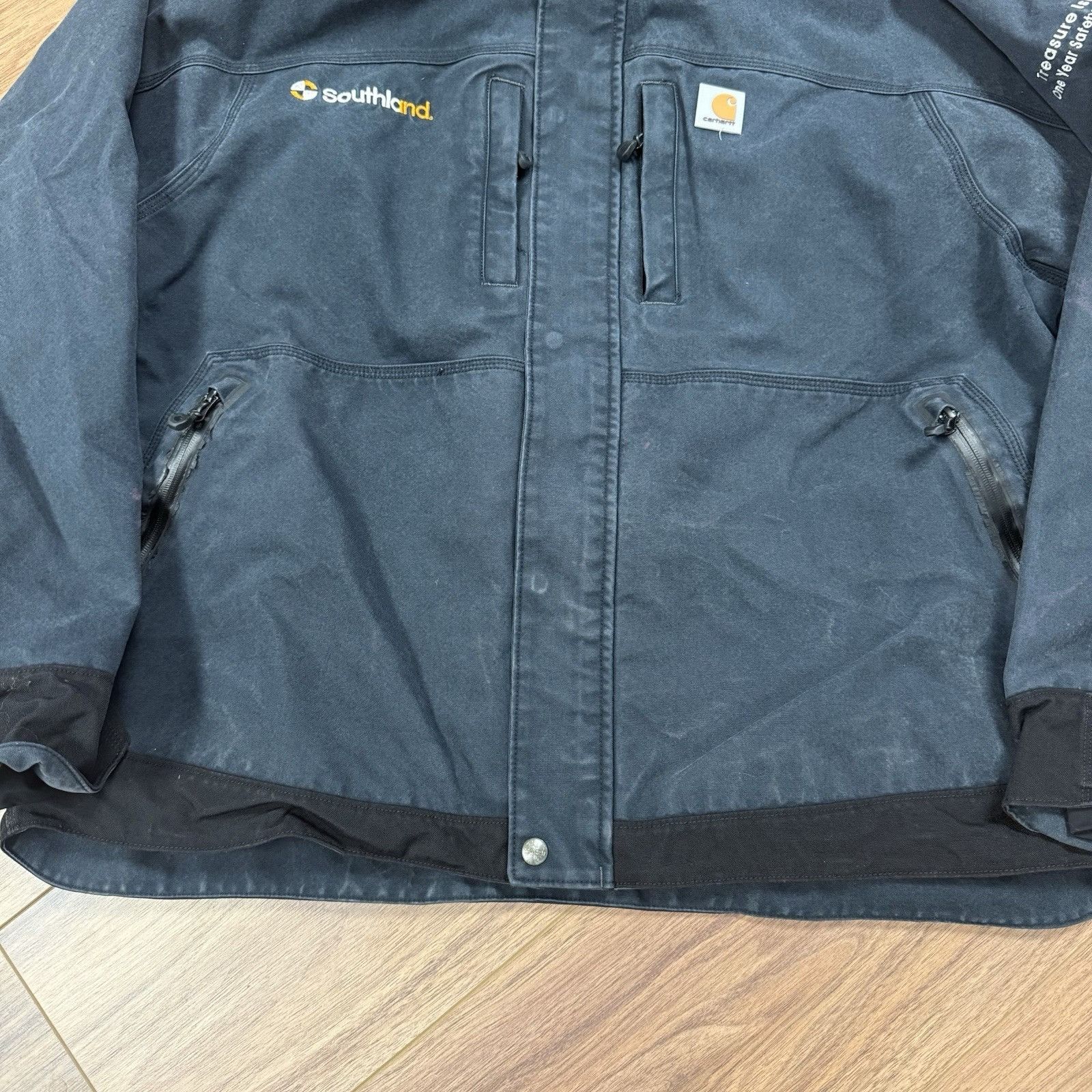 Carhartt Carhartt Jacket Mens 2XL Black Hooded Waterproof Outdoor Wor Size US XXL / EU 58 / 5 - 3 Thumbnail