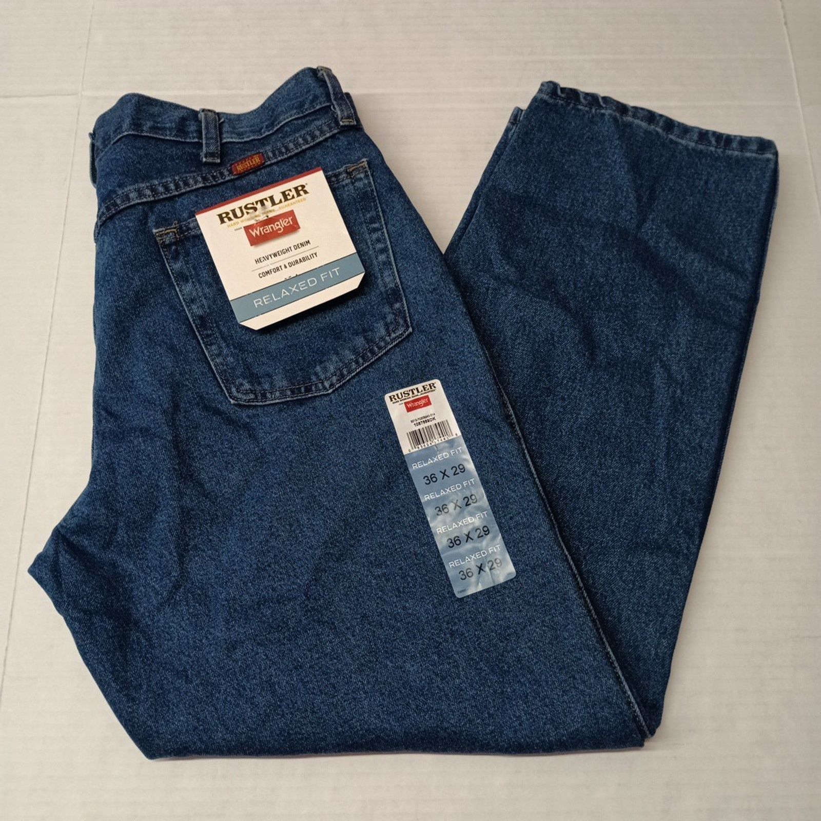 Wrangler Wrangler Rustler Jeans Men's Size 36x29 Blue Relaxed Fit Size US 36 / EU 52 - 1 Thumbnail