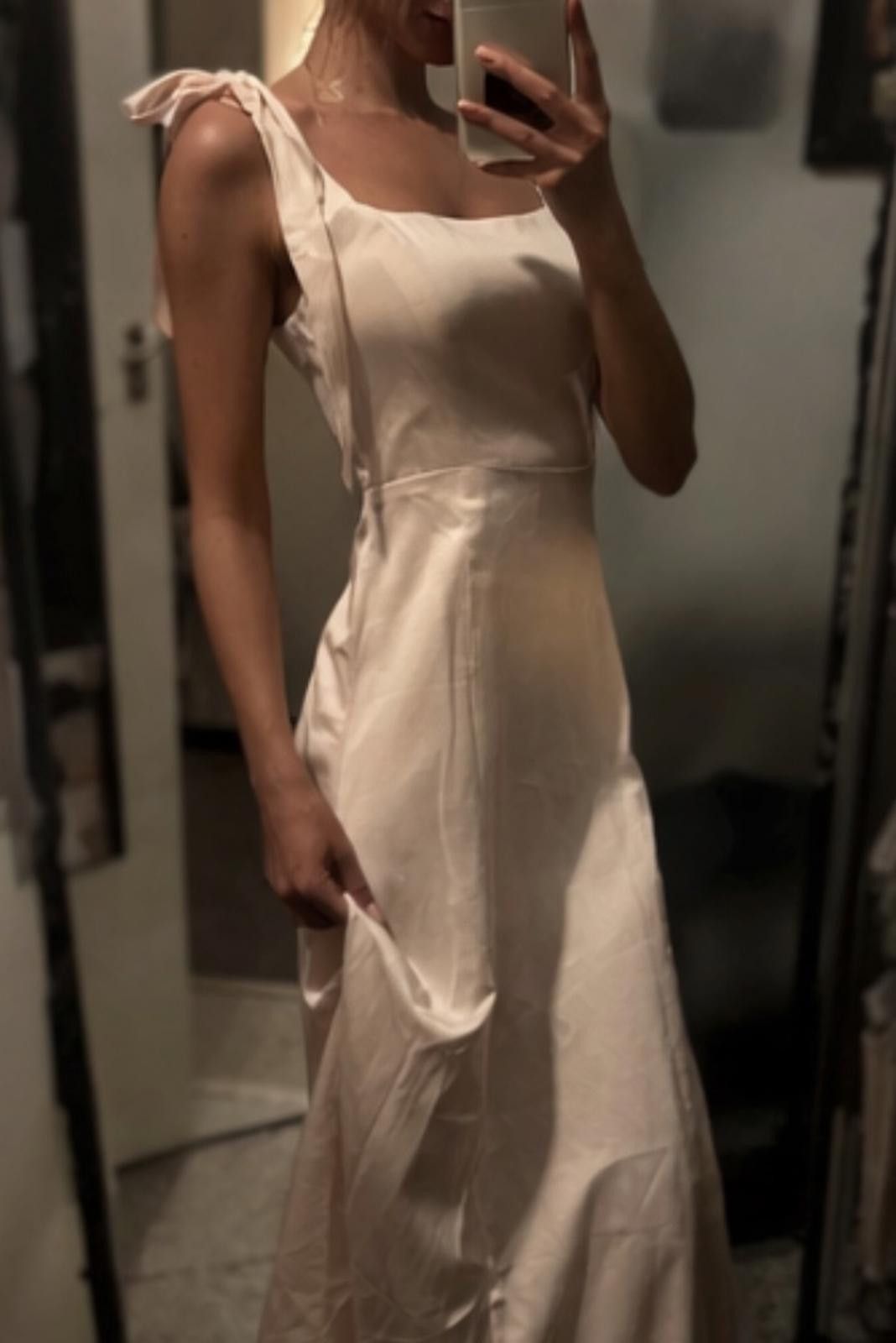Other Maids tie shoulder maxi dress ivory Size 8/S Bnwt RPR £180 Size S / US 4 / IT 40 - 3 Thumbnail