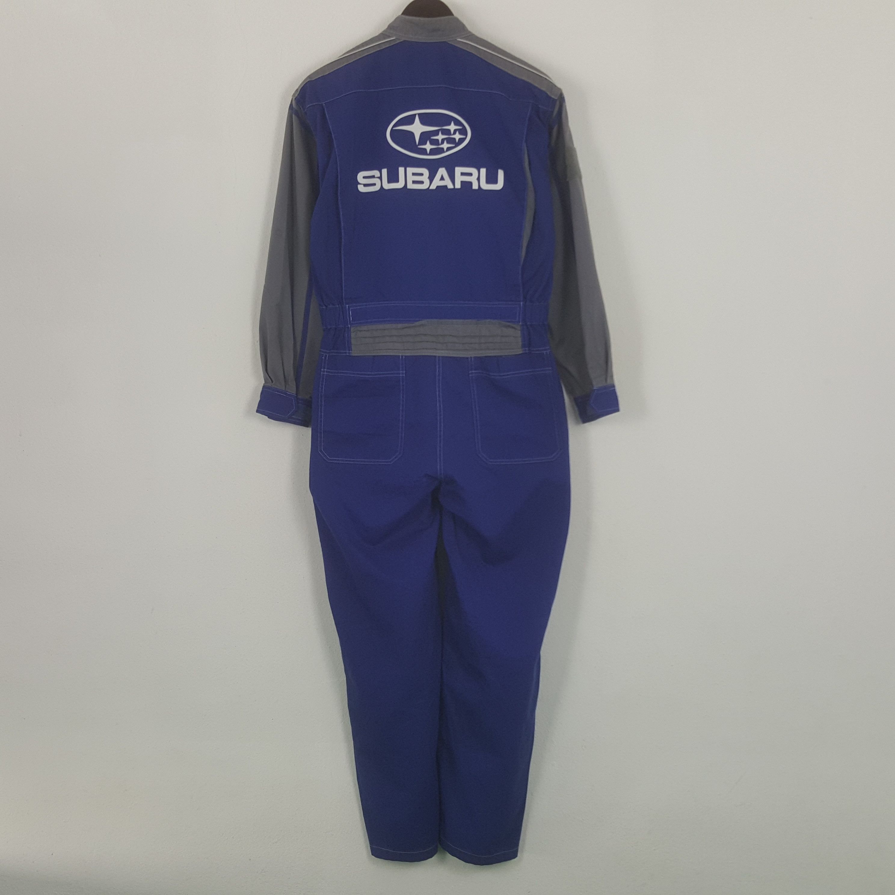 image of Subaru Racing Big Logo Jumpsuit Coverall Jacket in Blue, Men's (Size Medium)