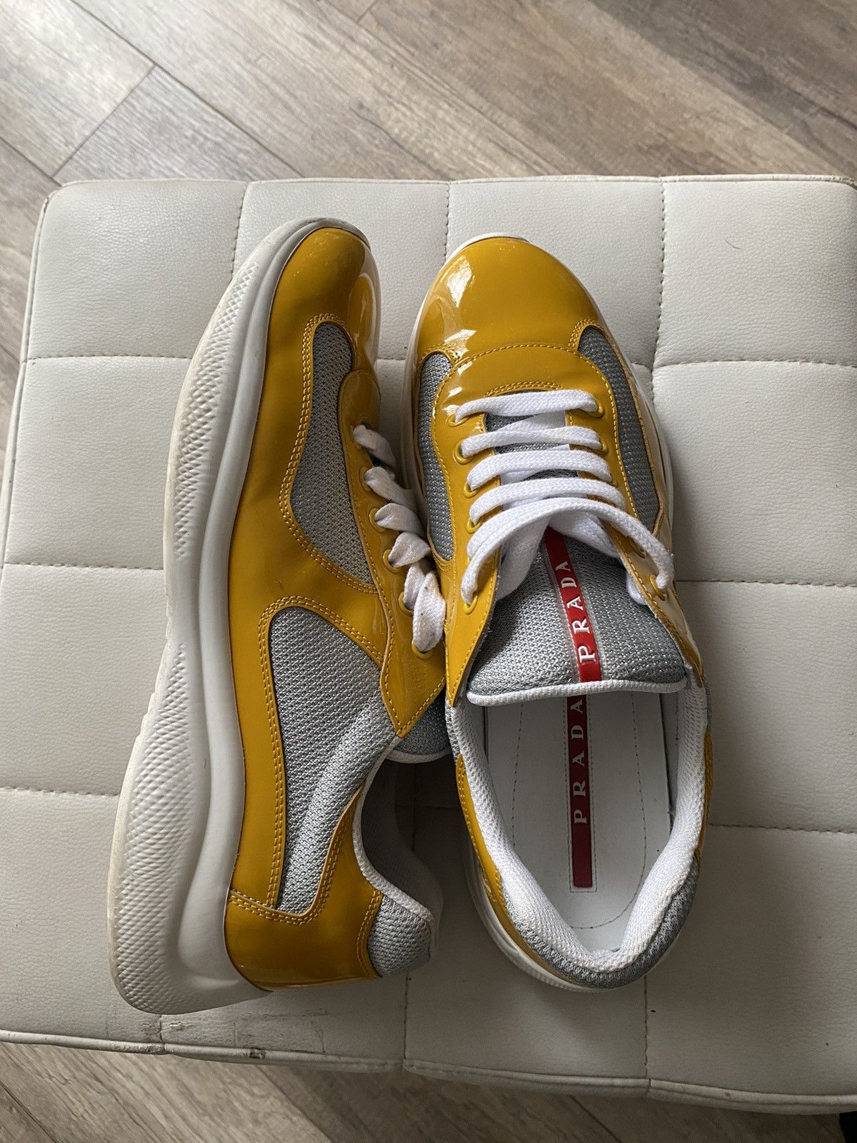 Prada Prada Cup Sneaker “Gold Argento” Size US 10 / EU 43 - 5 Thumbnail