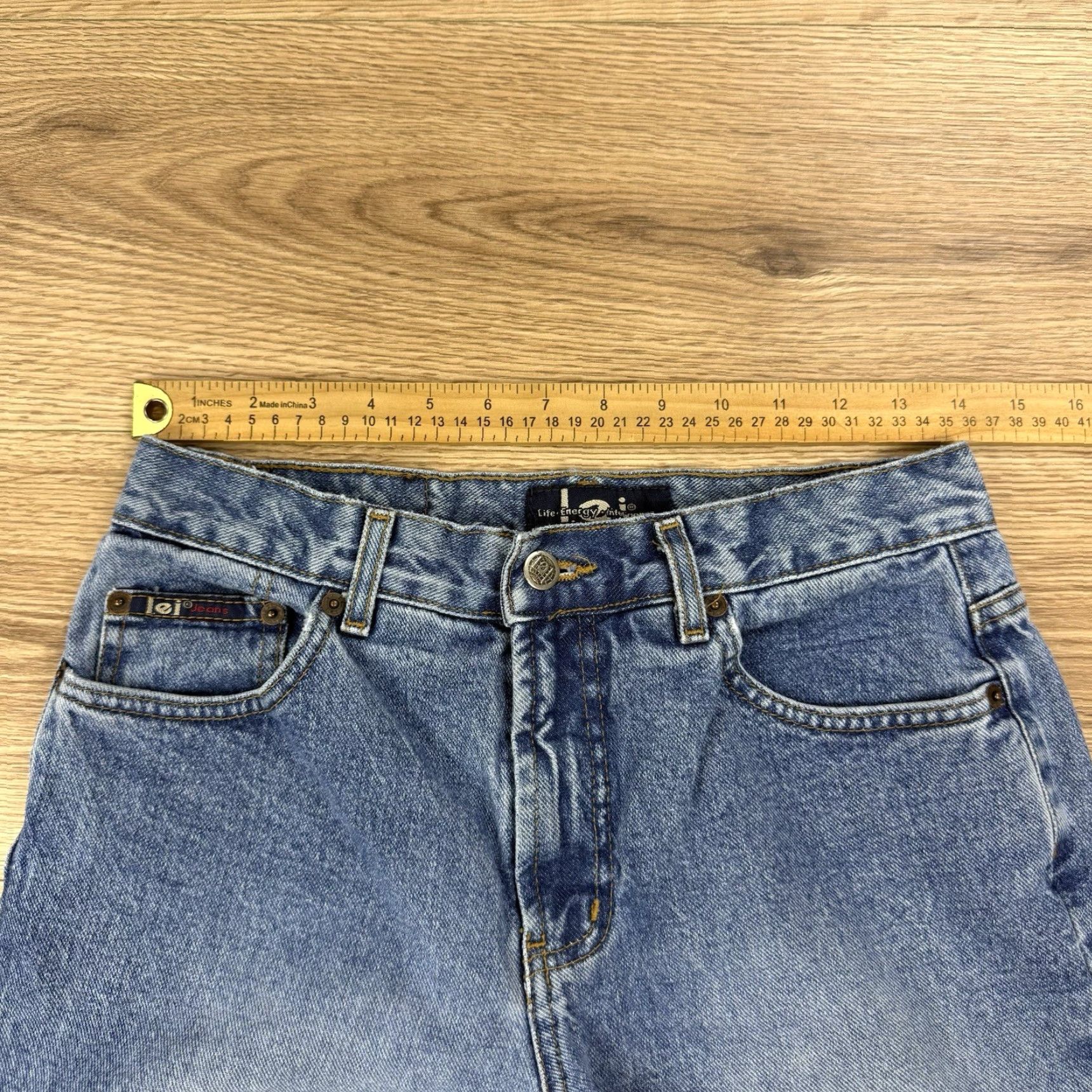 Vintage VINTAGE Y2K LEI Denim Jeans Flare Medium Wash Women's 9 Inseam 30 Rise Mid Size Juniors 30in? Size 30" / US 8 / IT 44 - 4 Thumbnail