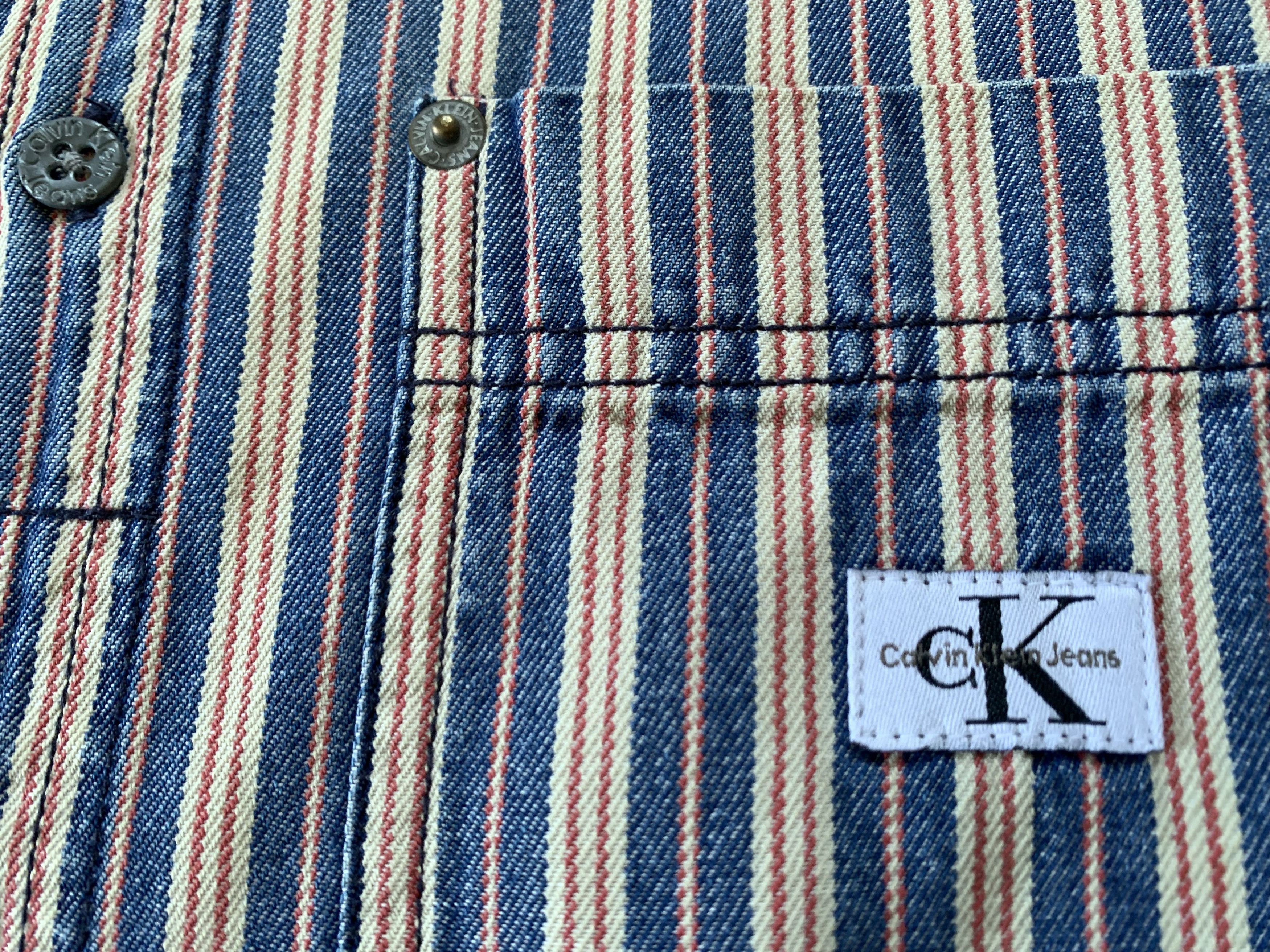 Calvin Klein × Vintage Vintage Calvin Klein Jeans Stripe Shirt Size US S / EU 44-46 / 1 - 5 Thumbnail