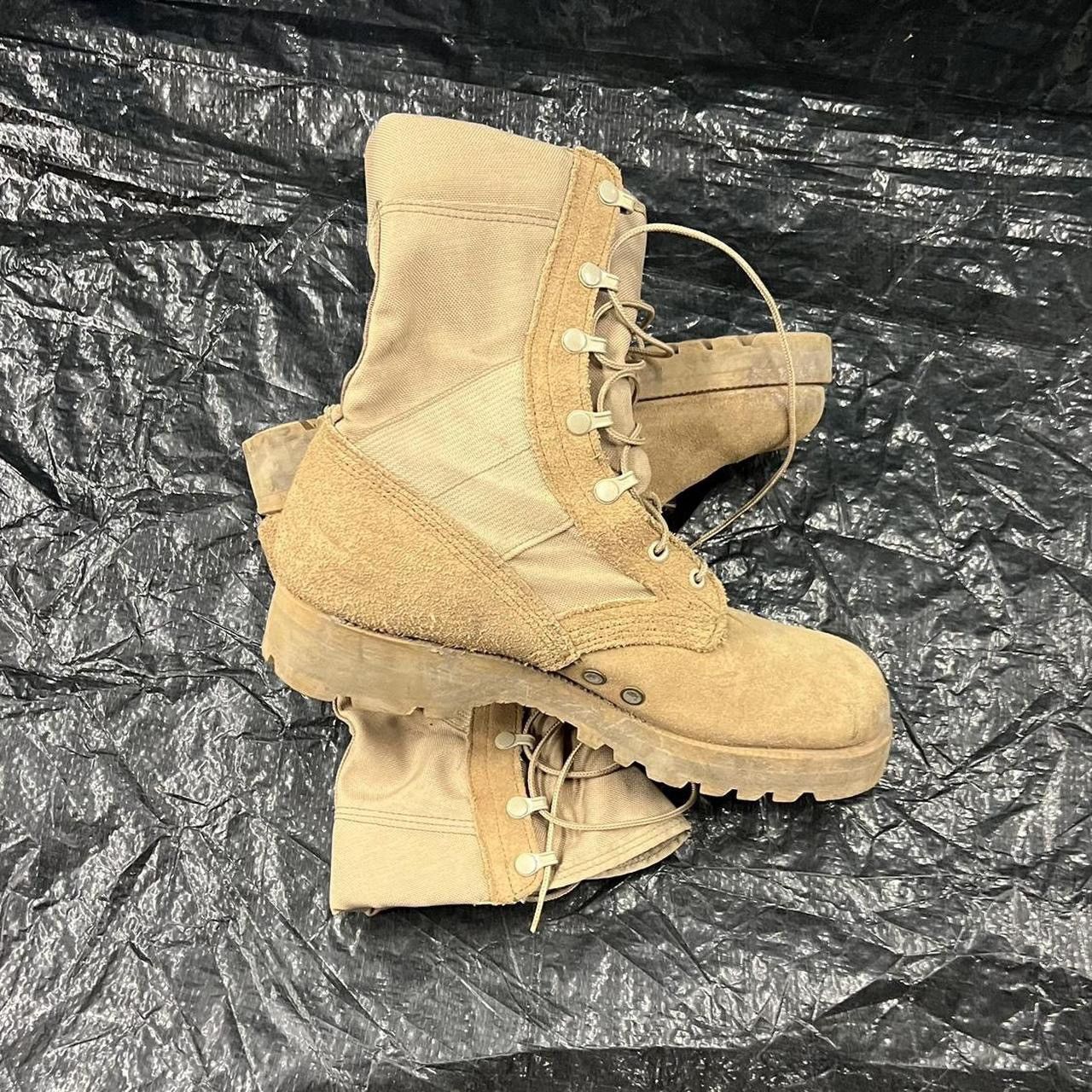 Canvas Brown 'CANVAS' Military Boots. Size US 9 / EU 42 - 2 Thumbnail
