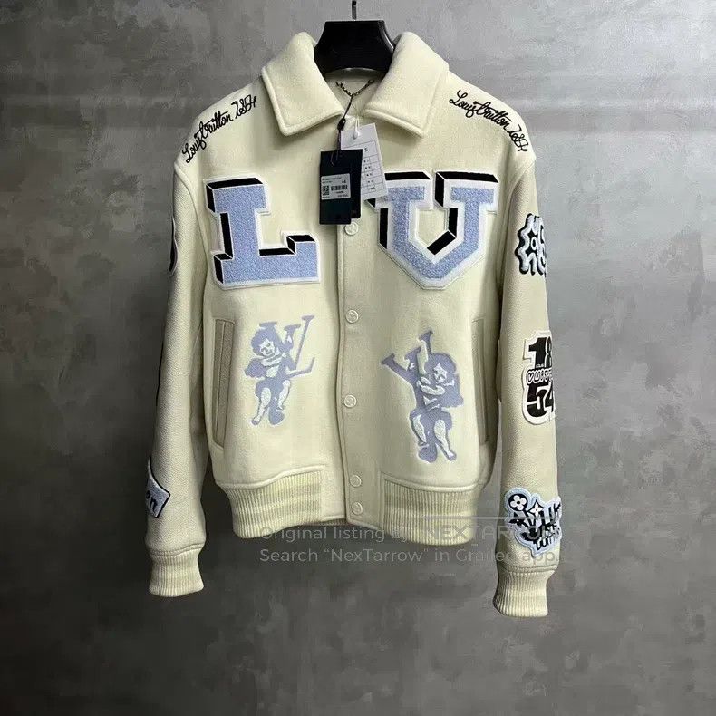 Louis Vuitton Louis Vuitton Latest White Contrasting Patchwork Lettered Size US S / EU 44-46 / 1 - 1 Thumbnail