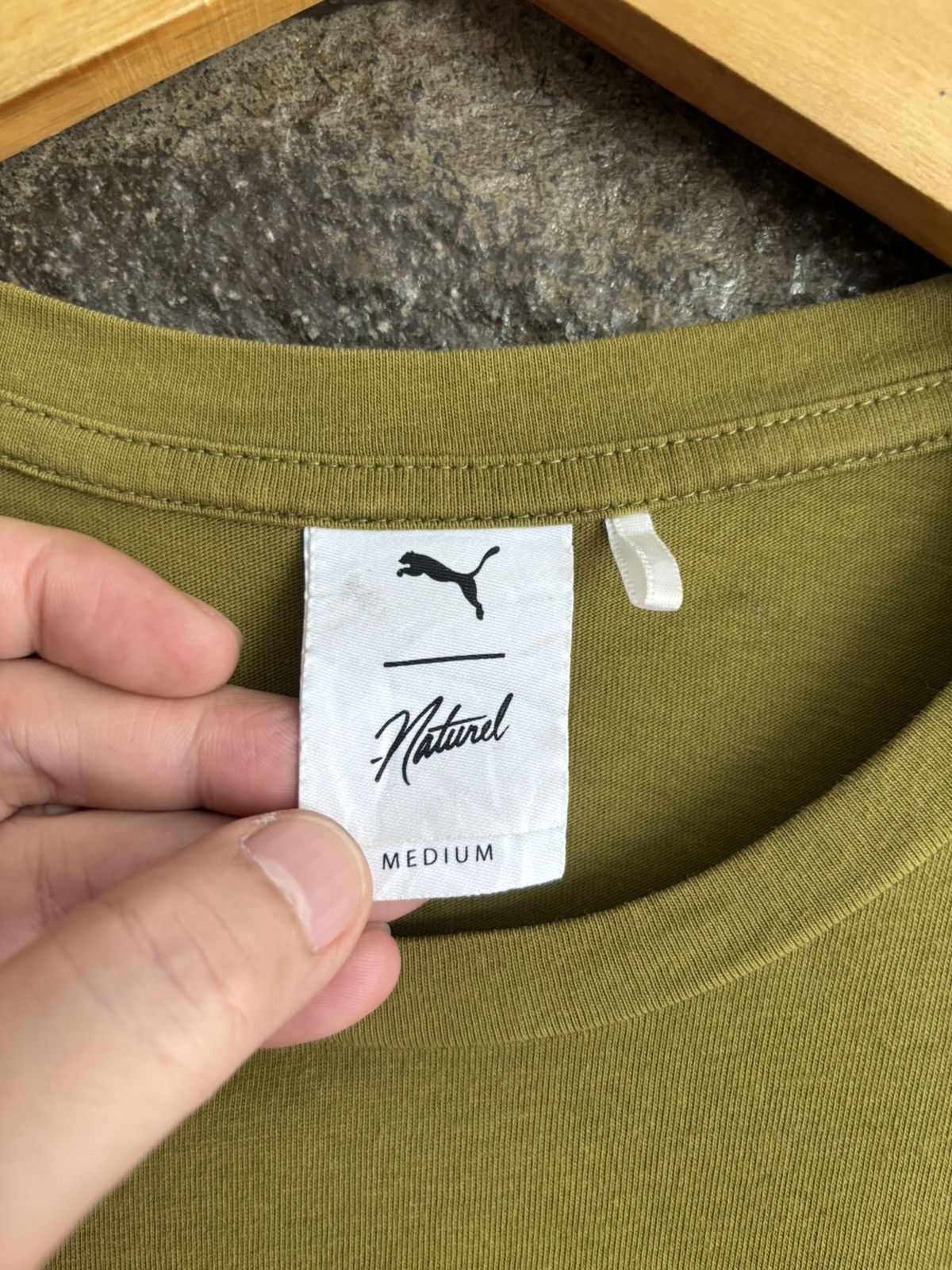 Puma Puma Naturel Side Zipper Back Logo Tee Size US M / EU 48-50 / 2 - 7 Thumbnail