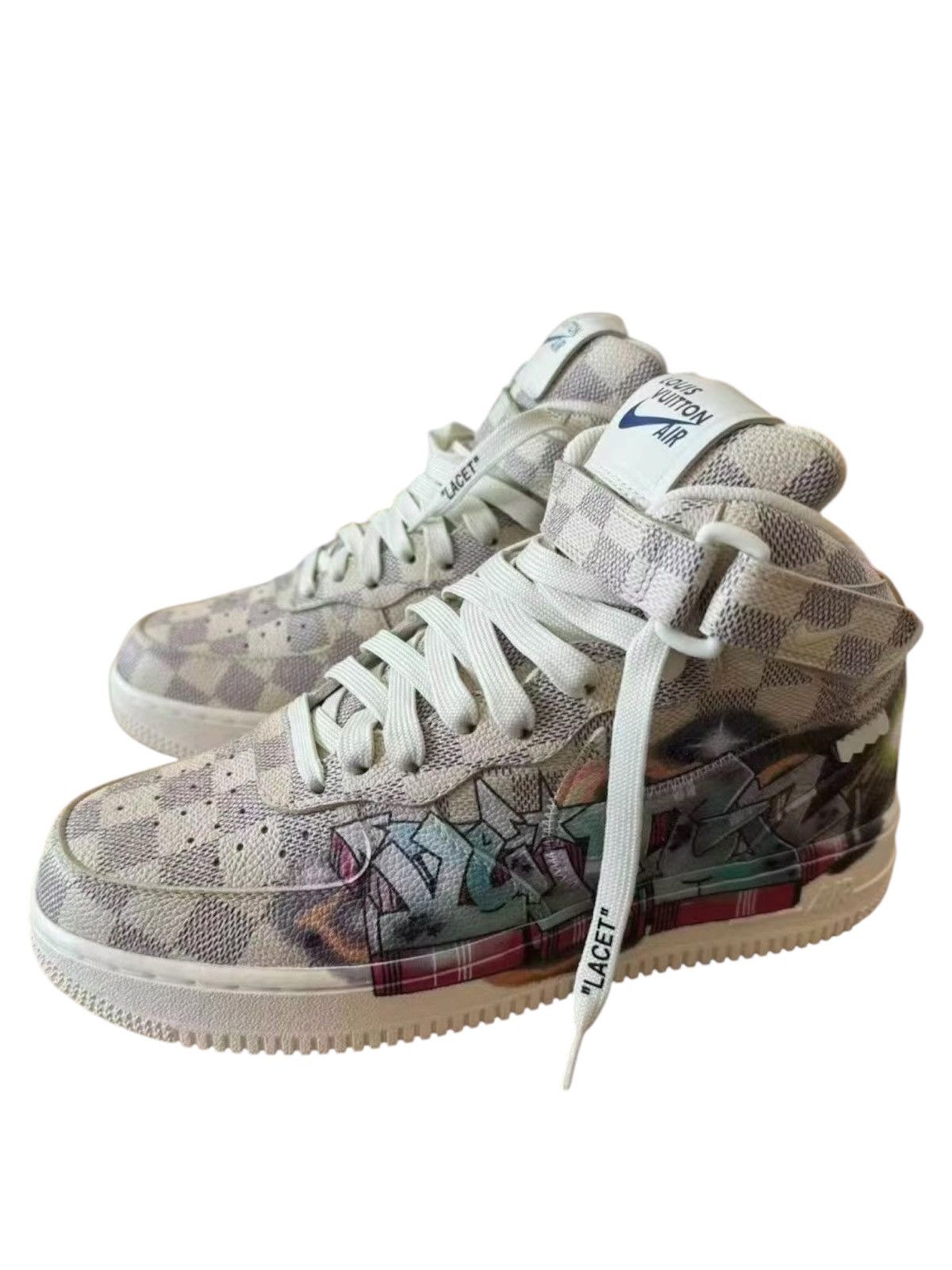 Louis Vuitton Louis Vuitton X Nike X Off White 9.5 Air Force 1 Graffiti Size US 9.5 / EU 42-43 - 7 Thumbnail