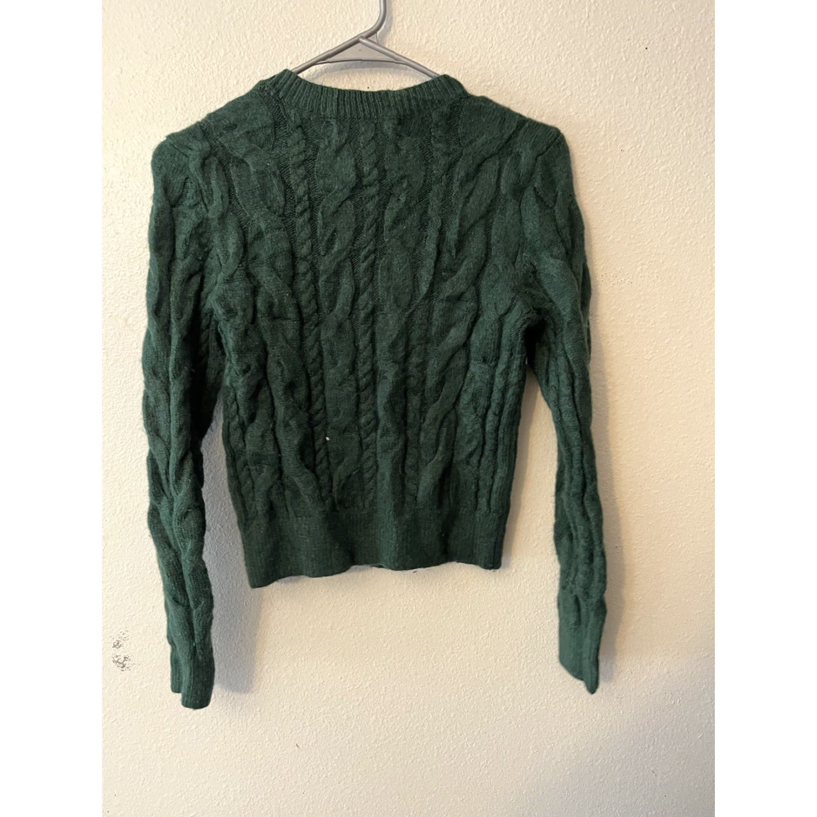Loft LOFT Cardigan Sweater Green Cable Knit Button Front Size XSP Women’s Size XS / US 0-2 / IT 36-38 - 3 Thumbnail