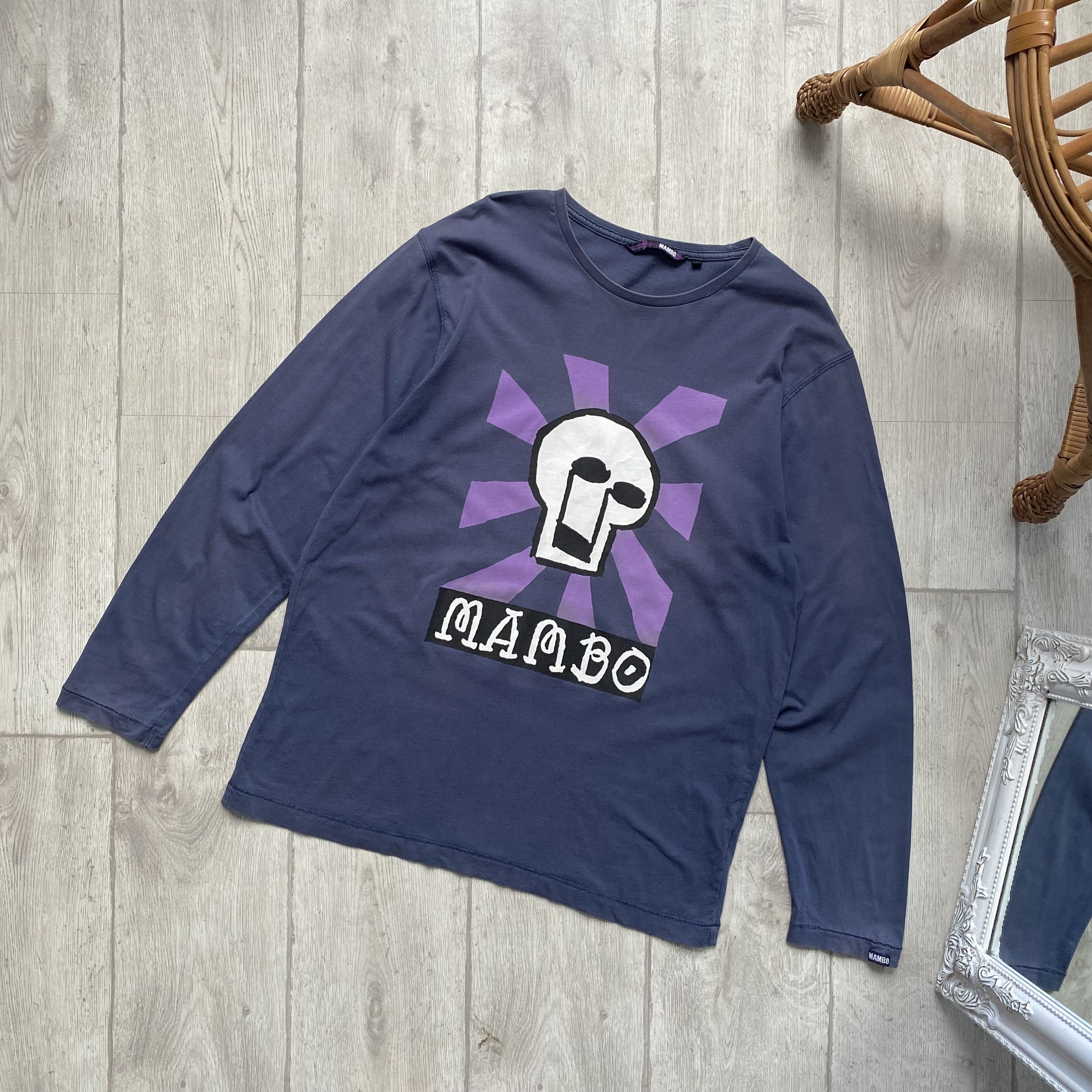 Mambo Vintage Faded Mambo Tee Longsleeve Skull Big Logo Size US L / EU 52-54 / 3 - 6 Thumbnail