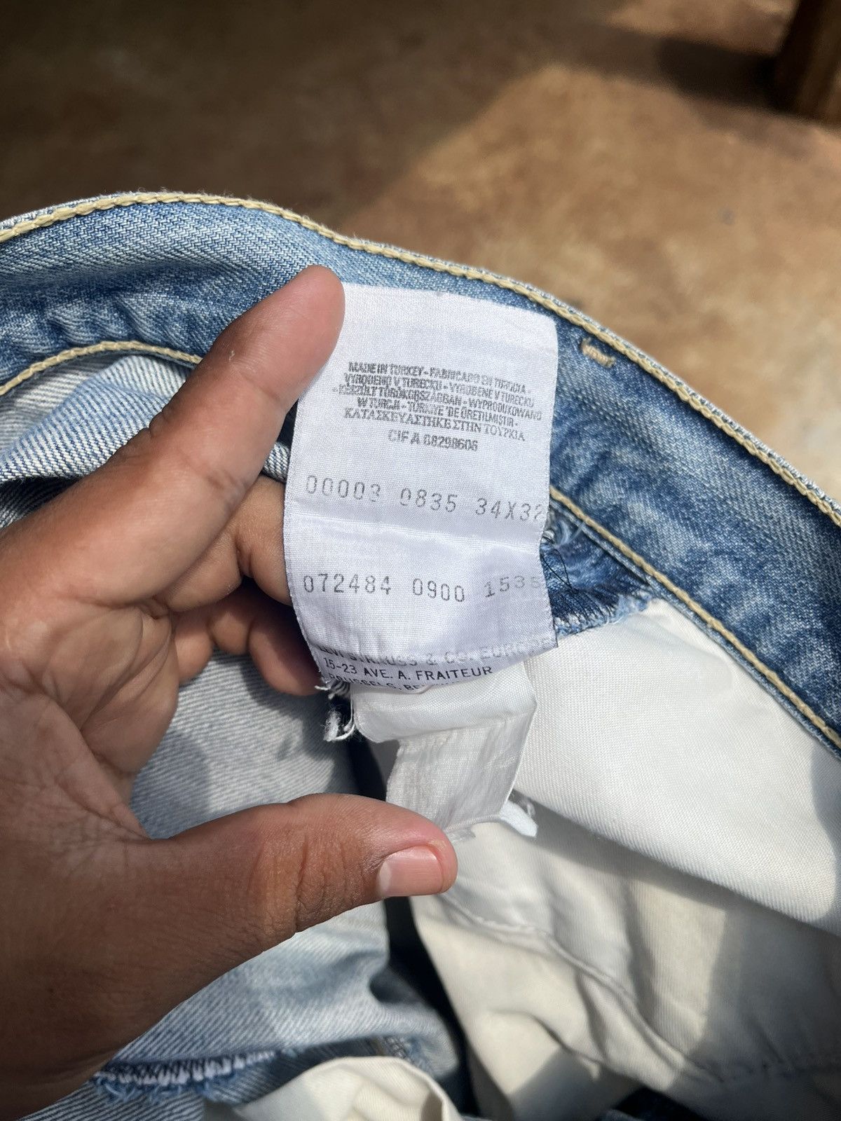Vintage Thrashed faeded Levi’s Engineered Sashiko Boro Distressed Size US 35 - 7 Thumbnail