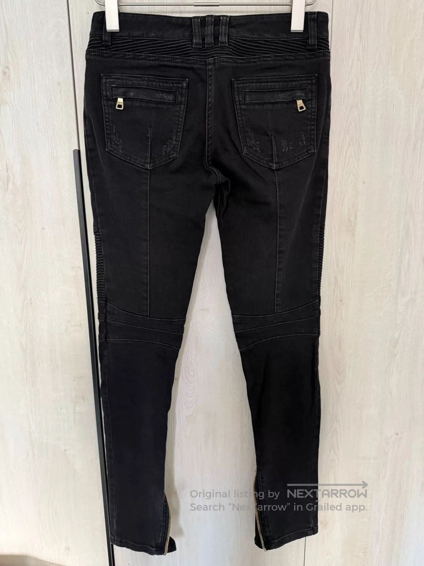 Balmain classic black gray women’s jeans by balmain. Size 35" - 2 Thumbnail