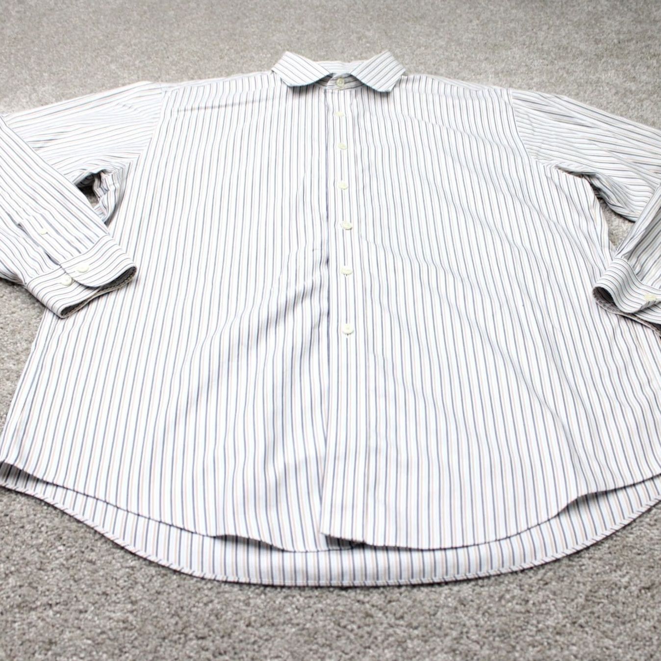Brooks Brothers Brooks Brothers Shirt Mens Large Brown/White Non-Iron Supima Cotton Long Sleeve Button-Up Casual Formal Business Workwear Length: Long Sleeve? Size US L / EU 52-54 / 3 - 3 Thumbnail