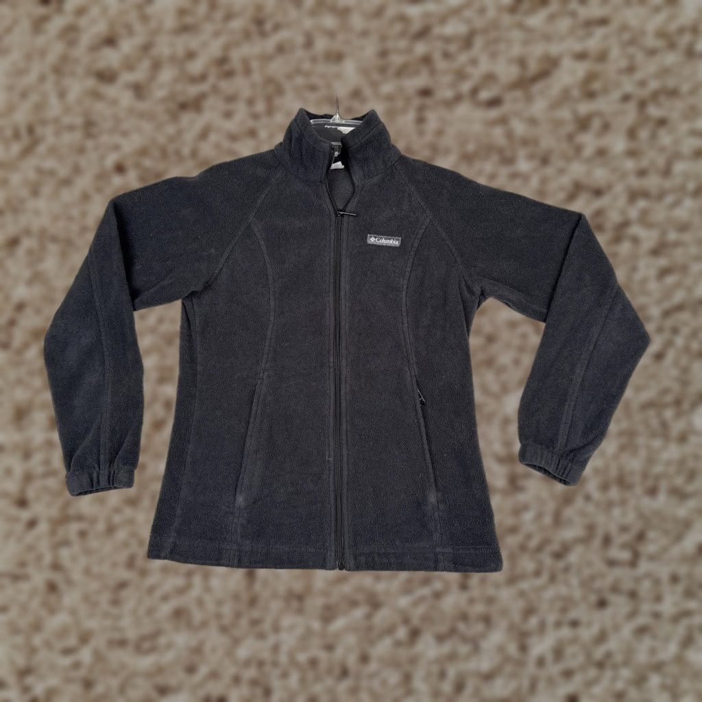 Vintage Columbia Jacket Womens S Black Fleece Full Zip Benton Springs Outdoor Warm Size S / US 4 / IT 40 - 1 Thumbnail
