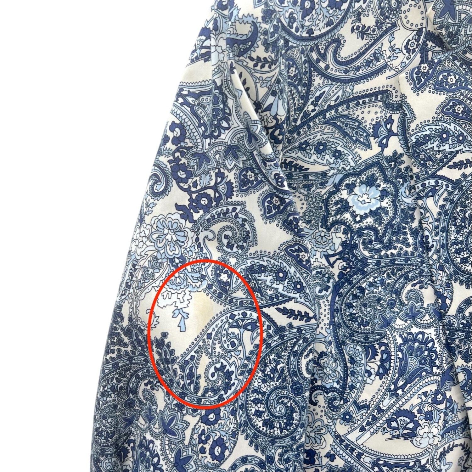 Tallia Tallia Blue/White Paisley Dual-Vented Sportcoat Size 40R - 8 Thumbnail