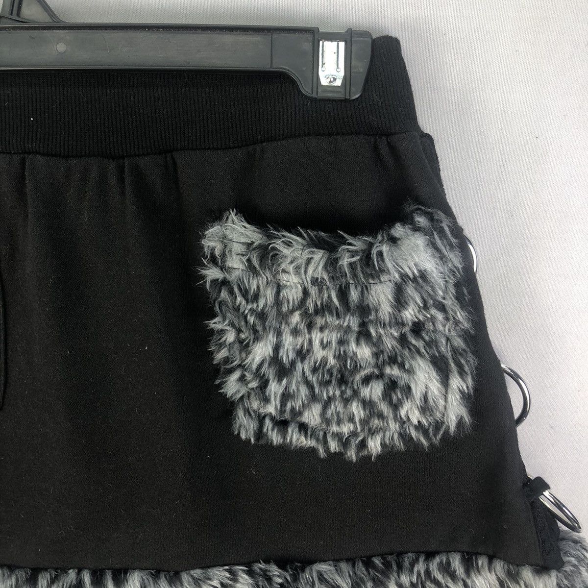Japanese Brand Dig Deep Leopard Faux Fur Punk Gothic Mini Skirt Size 27" / US 4 / IT 40 - 5 Thumbnail