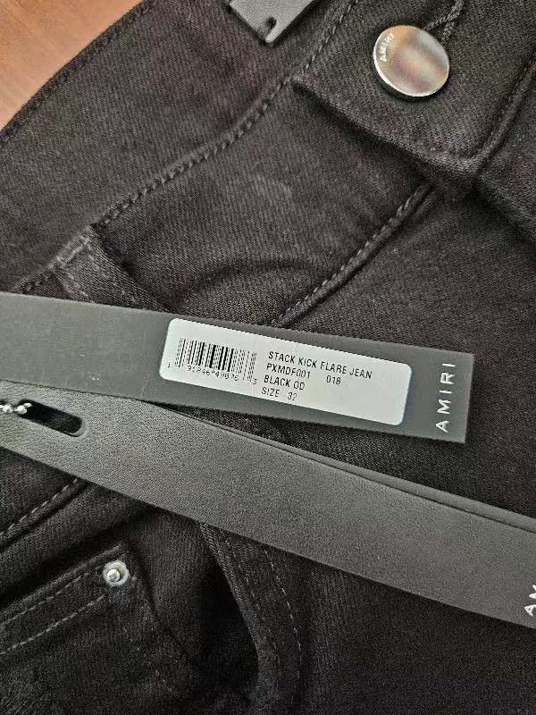 Amiri Amiri pure black flared button jeans Size US 32 / EU 48 - 3 Thumbnail