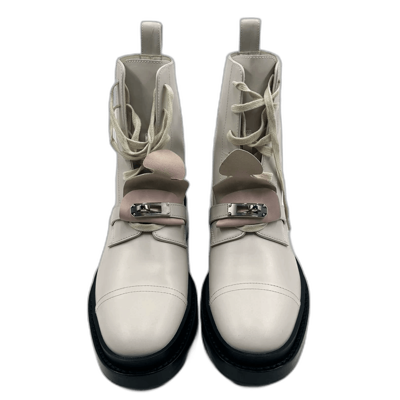 Hermes Hermes Kelly Short Boots in Ivory Color-2506 Size US 7 / IT 37 - 1 Thumbnail