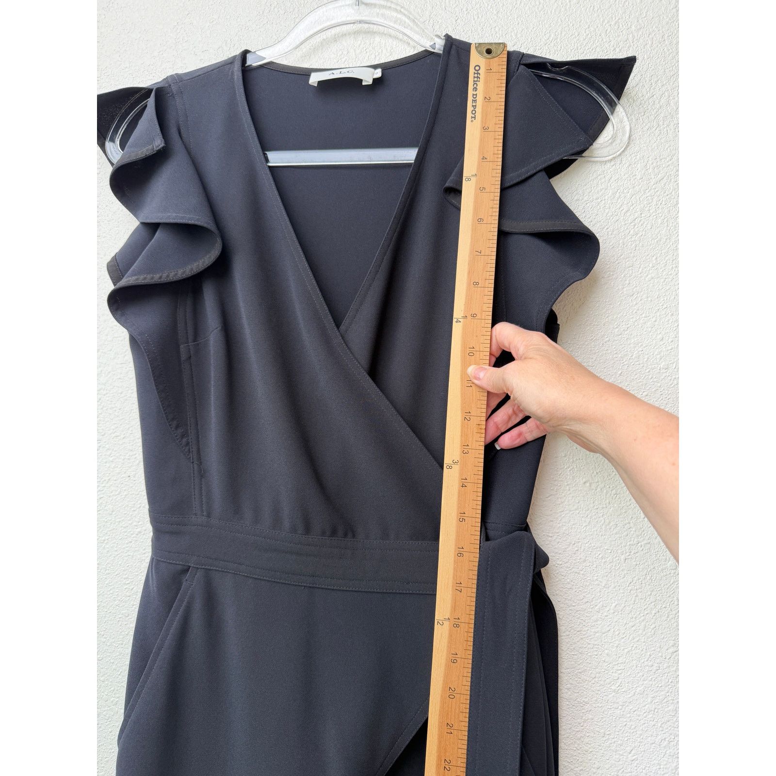 A.L.C. A.L.C. Wilder Black Wrap Flare Jumpsuit Womens 0 Size XS / US 0-2 / IT 36-38 - 11 Thumbnail