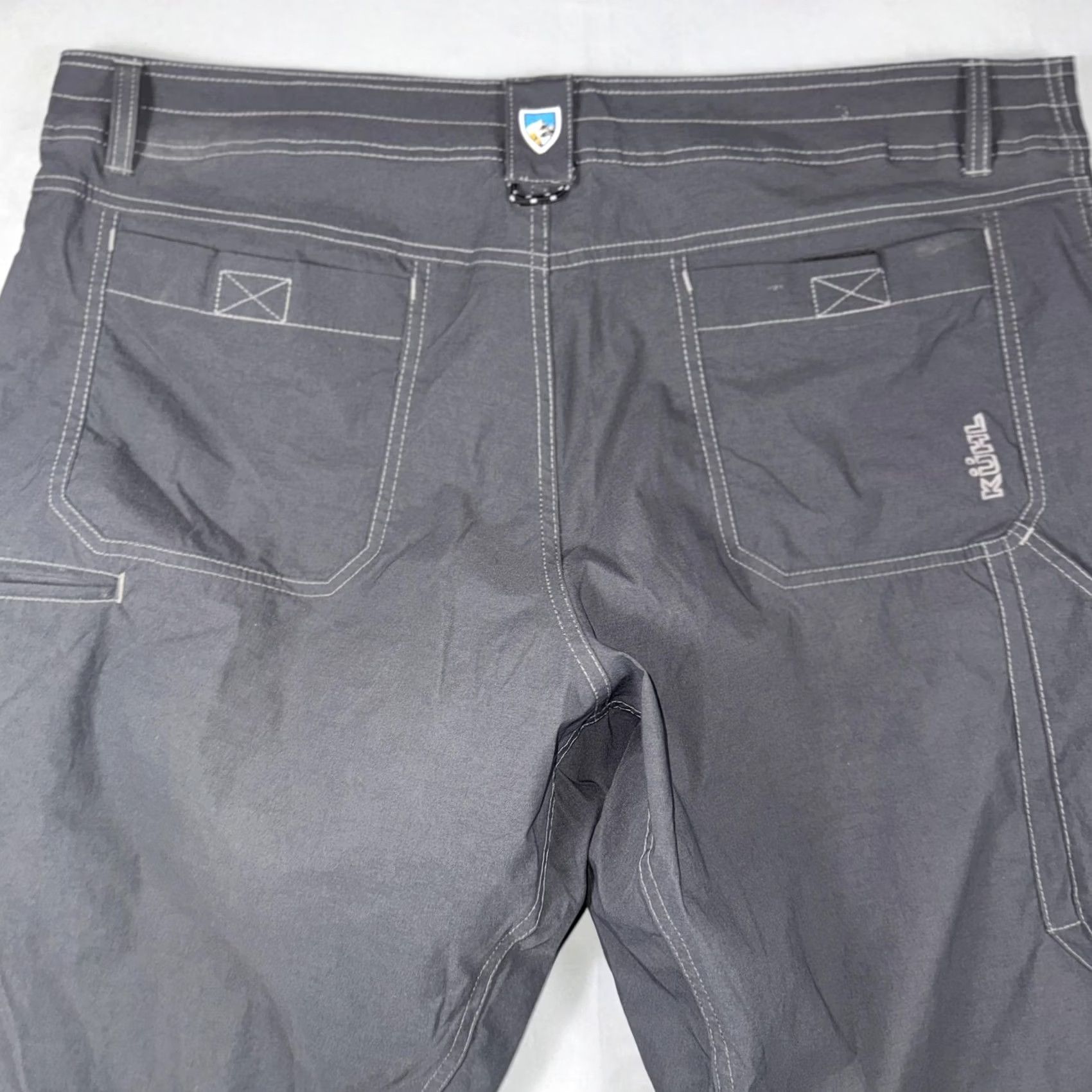 Vintage Kuhl Pants Mens 40x32 Gray Outdoor Hiking Stretch Nylon Khakis Zip Pocket Travel Size US 40 / EU 56 - 6 Thumbnail