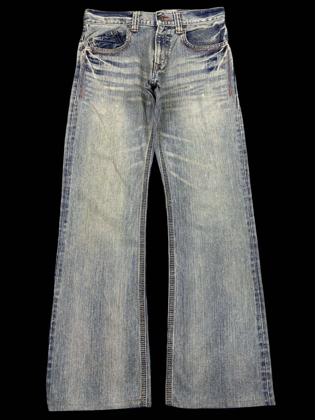 Edwin EDWIN XVS Japan Light Wash Distressed Flare Denim F944 Size US 30 / EU 46 - 1 Thumbnail