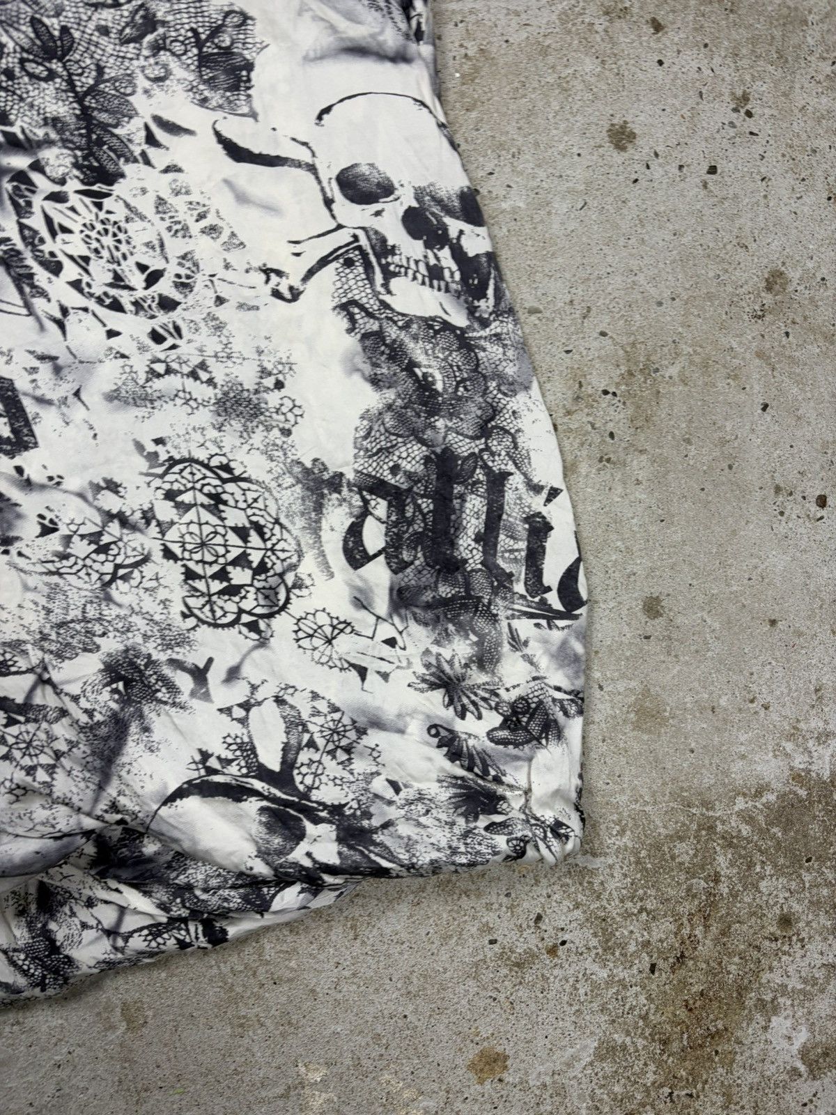 John Galliano Vintage 2000s John Galliano Silk Mini Newspaper Skull Dress Size S / US 4 / IT 40 - 12 Thumbnail