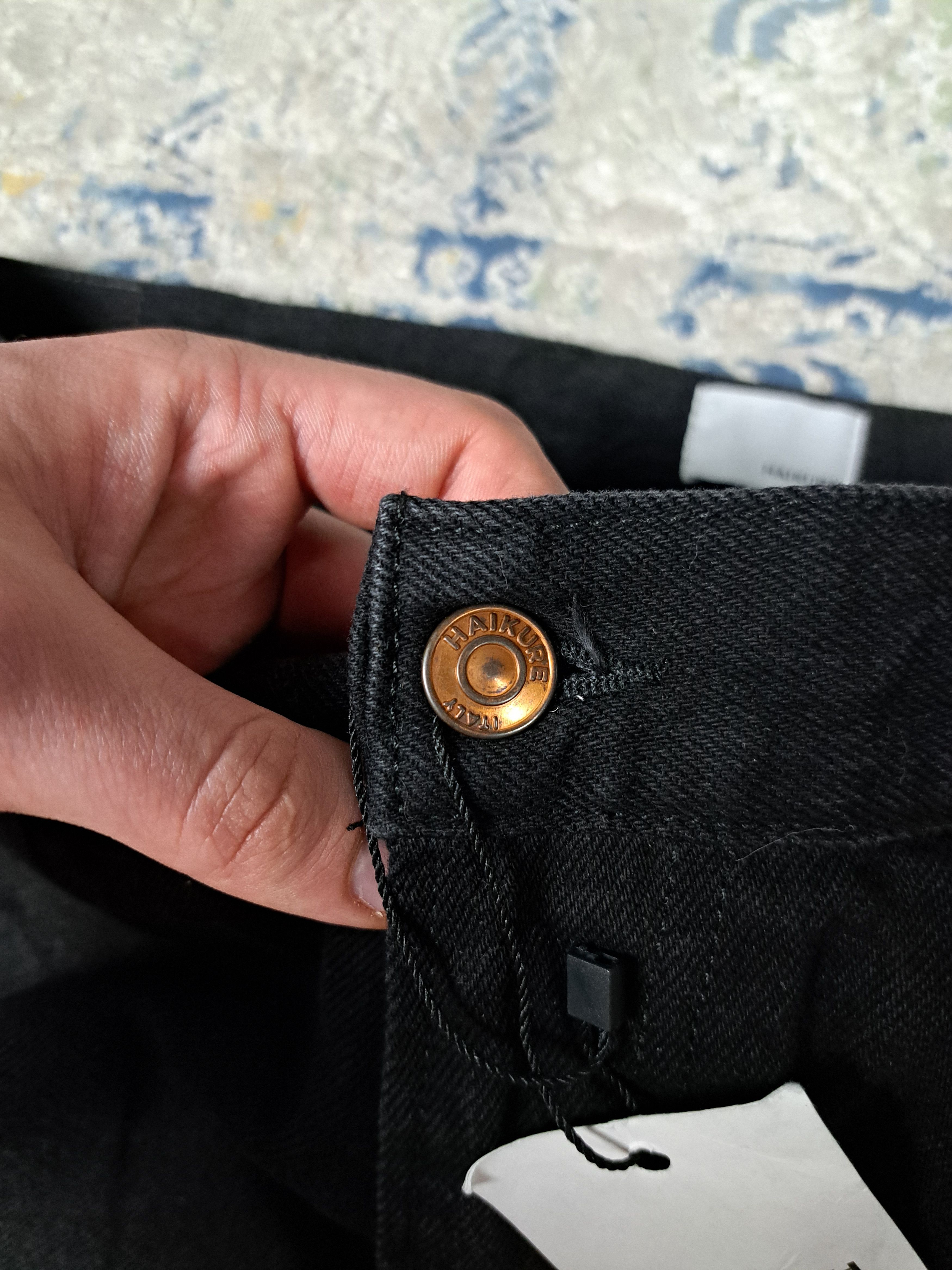 Haikure $220 RRP BNWT Haikure Fergus Black Rinse Wide Leg Denim Size US 33 - 8 Thumbnail