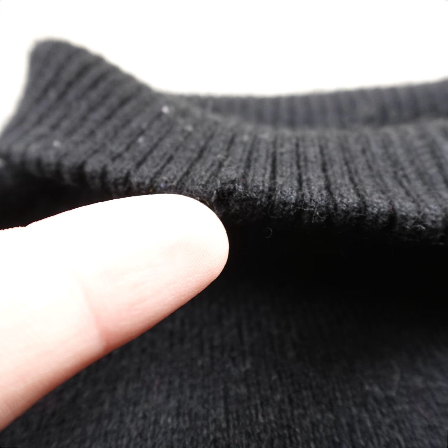 Vintage Investments Sweater Womens L Black Cashmere Mock Turtle Neck Pullover Cozy Soft Size L / US 10 / IT 46 - 4 Thumbnail
